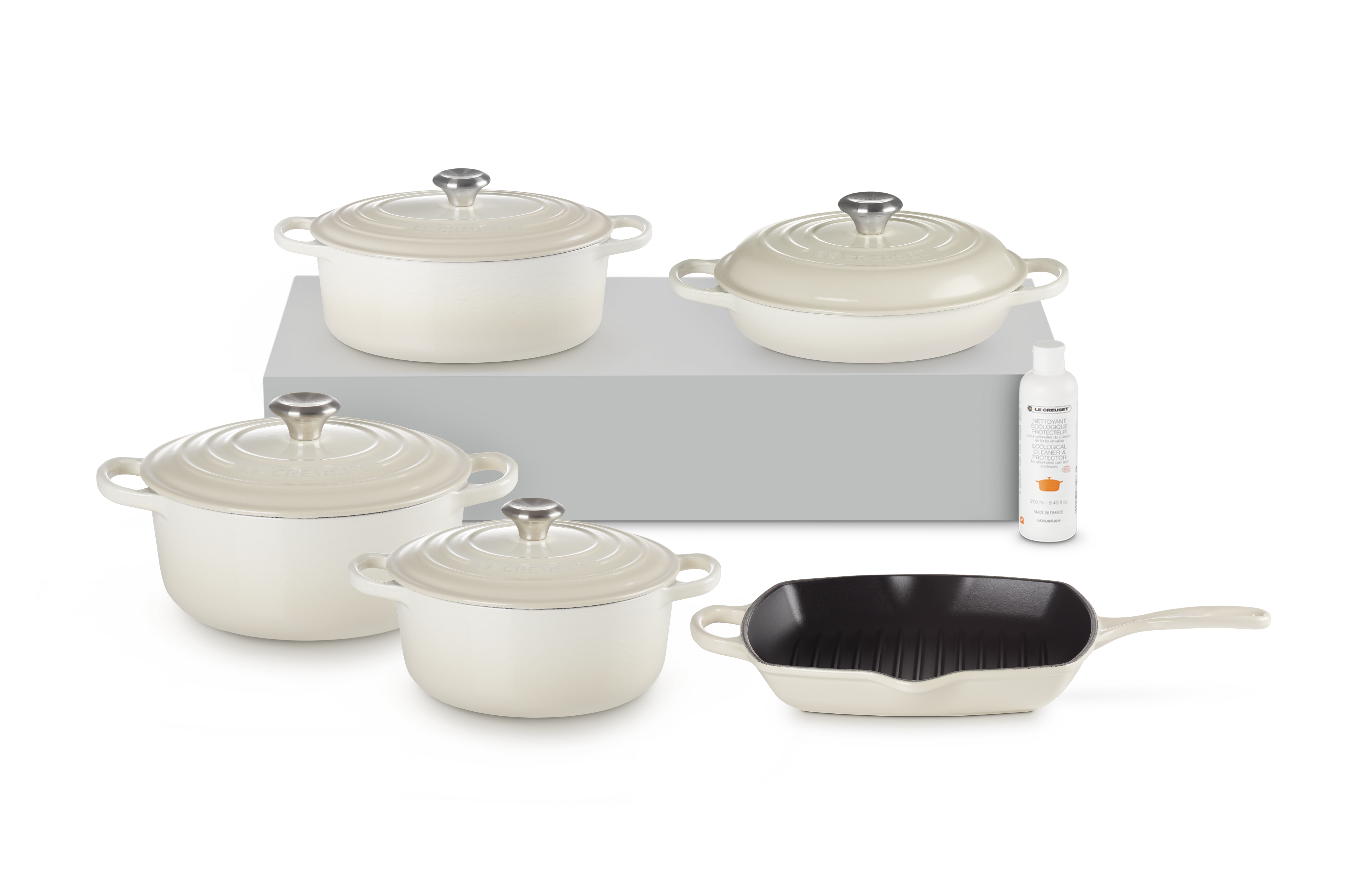 Cast Iron 5-piece Essential Set with Cleaner