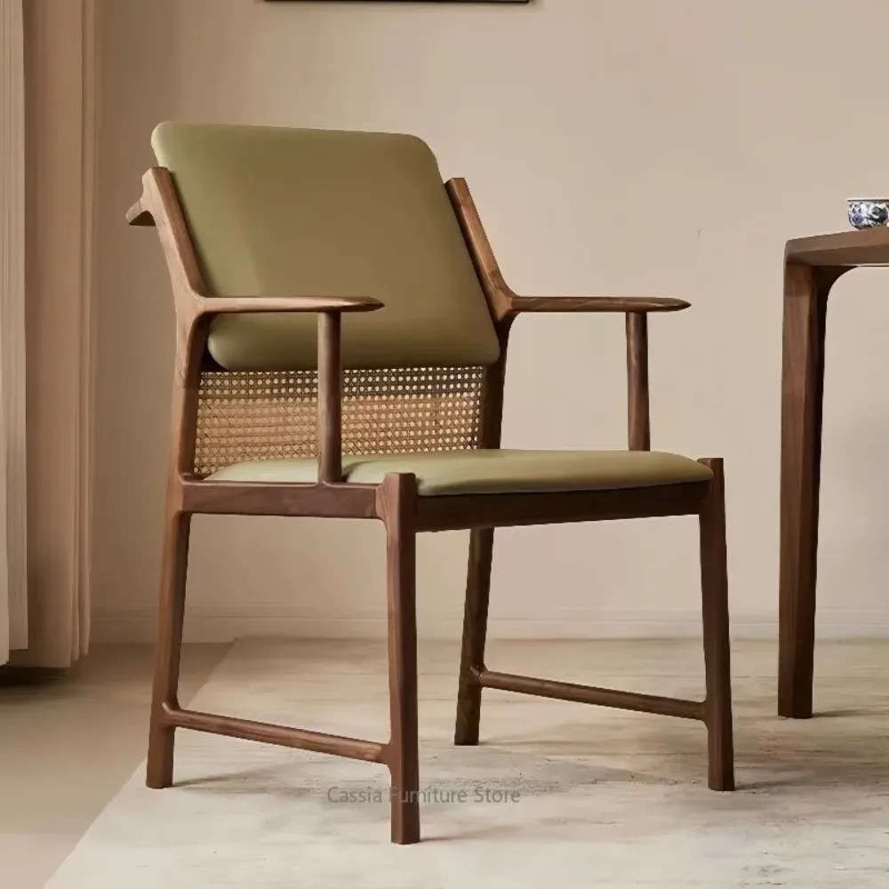 Black Walnut High Back Dining Chair