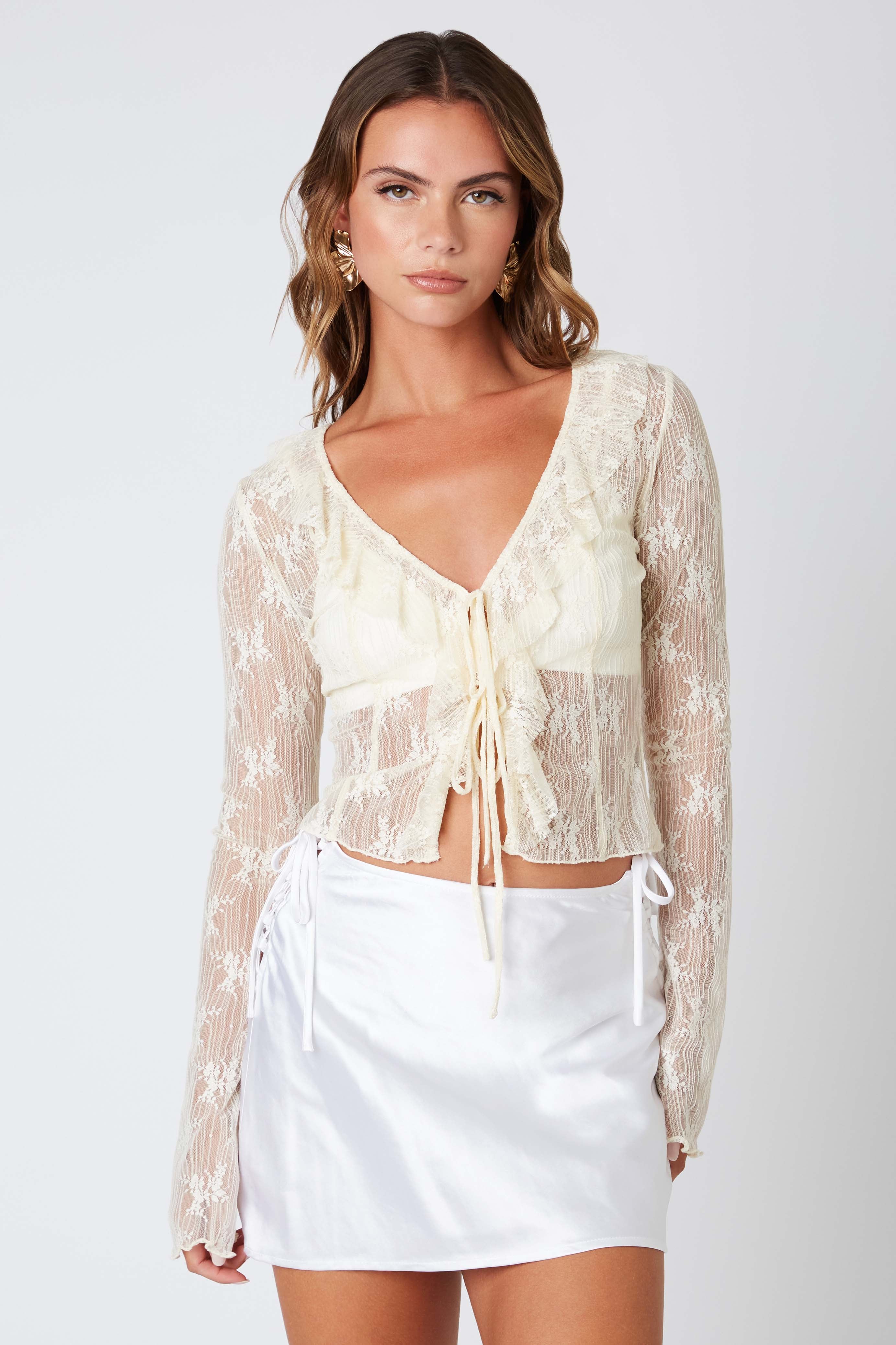 Long Sleeve Lace Cover-Up - guttulla