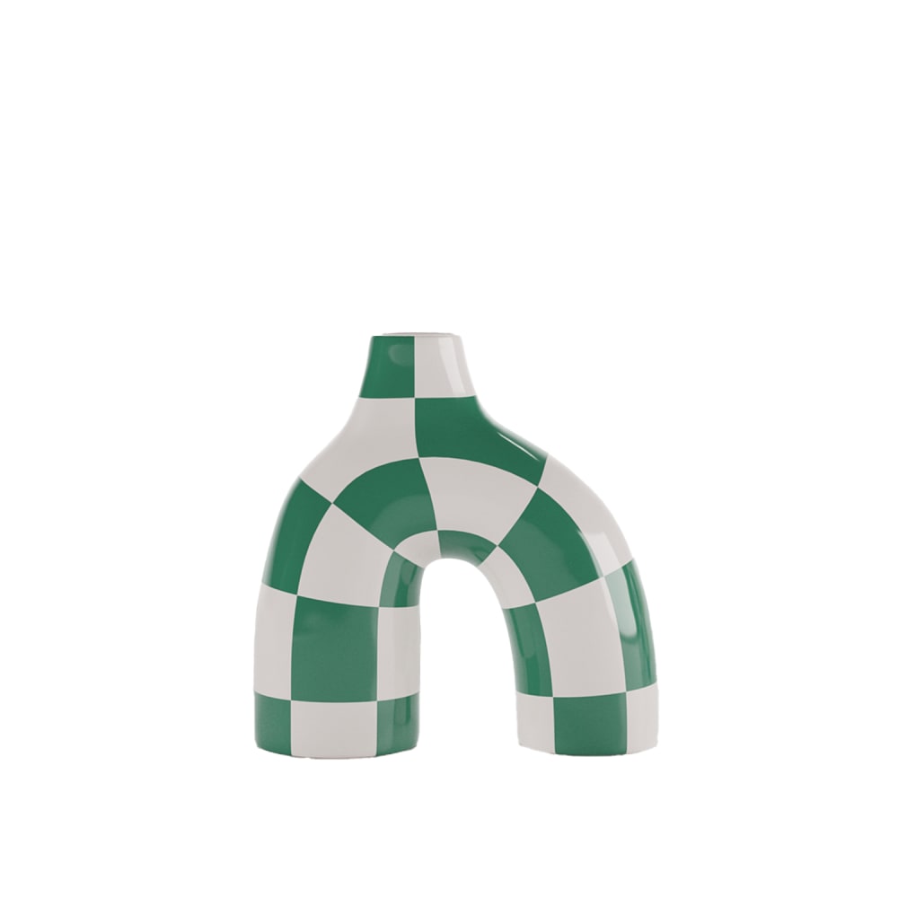 Phoenix - Vase art moderne à damier