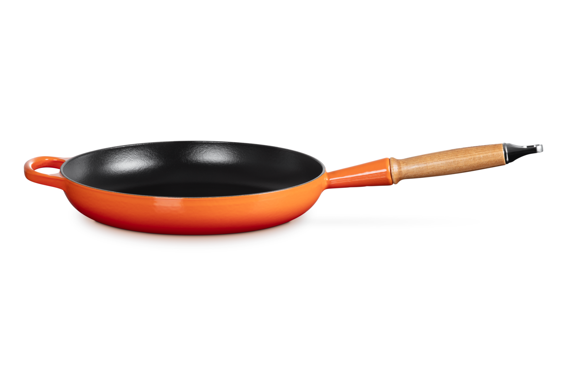 Cast Iron Frying Pan with Wooden Handle