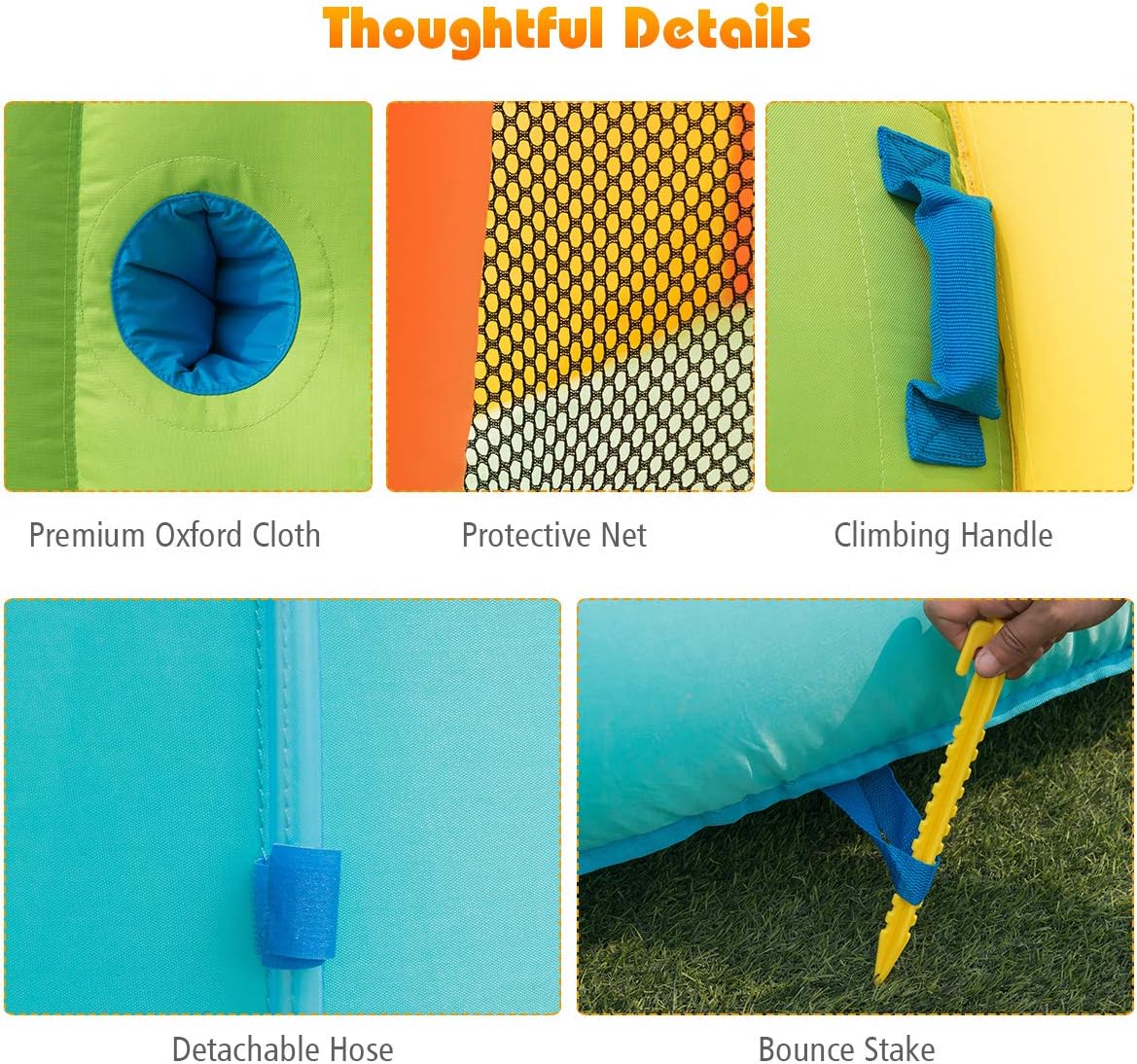Inflatable Water Slide for Kids, Giant Waterslide Park for Backyard Outdoor Fun w/Splash Pool, Climbing Wall, Blow up Water Slides Inflatables for Kids and Adults Party Gifts Presents