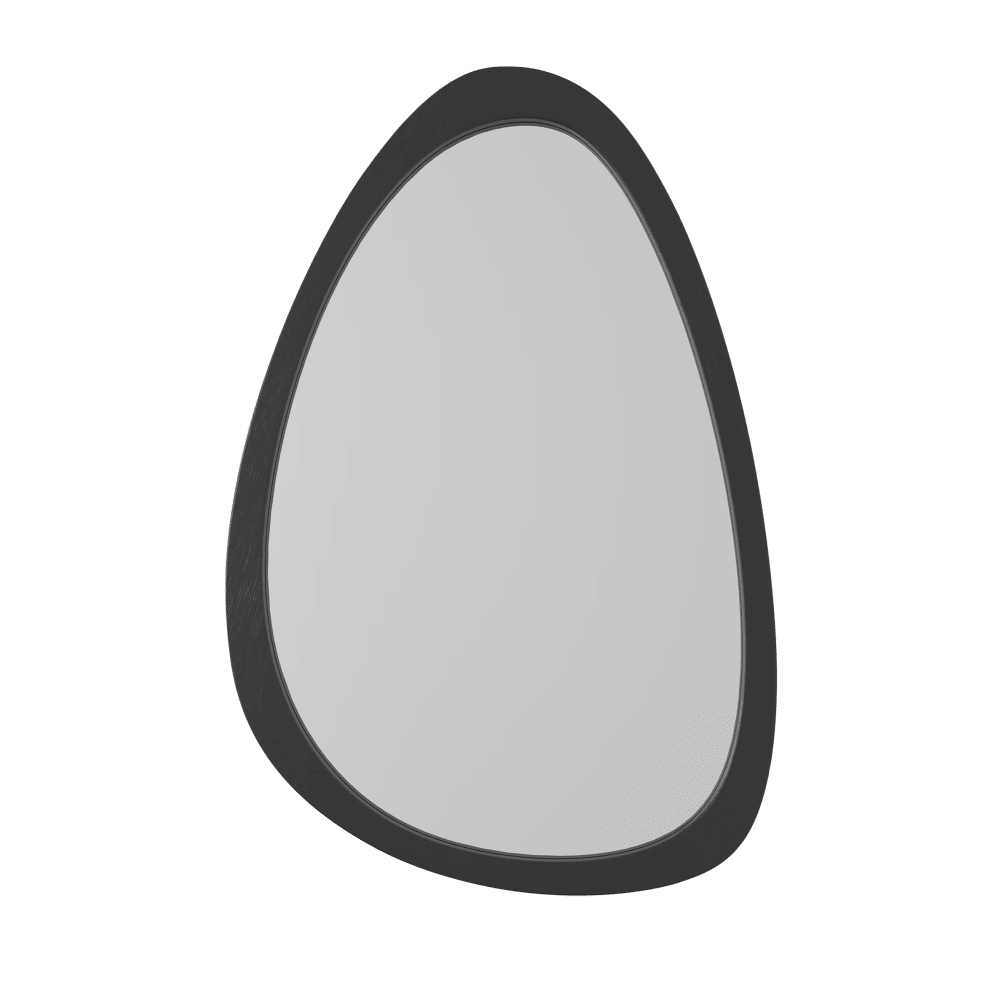 Miroir organique bois noir 40x60cm