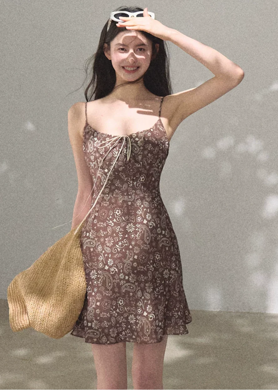 Sun Veil Floral Camisole Dress