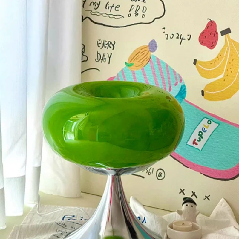 Retro Green Glass Table Lamp