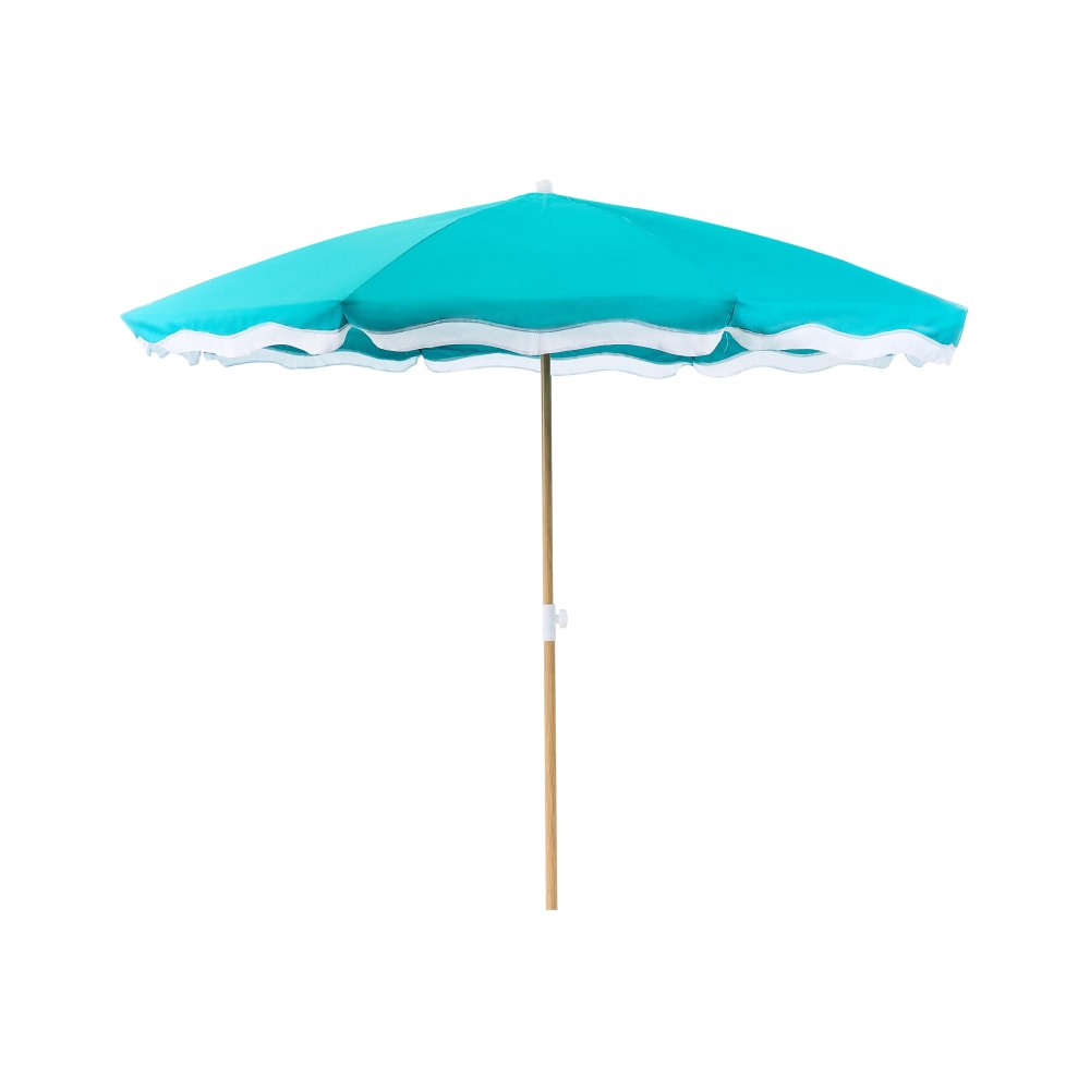 Sestriere - Parasol de jardin en tissu 232 cm turquoise bleu