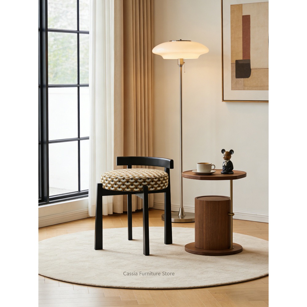 Solid Wood Vanity Stool