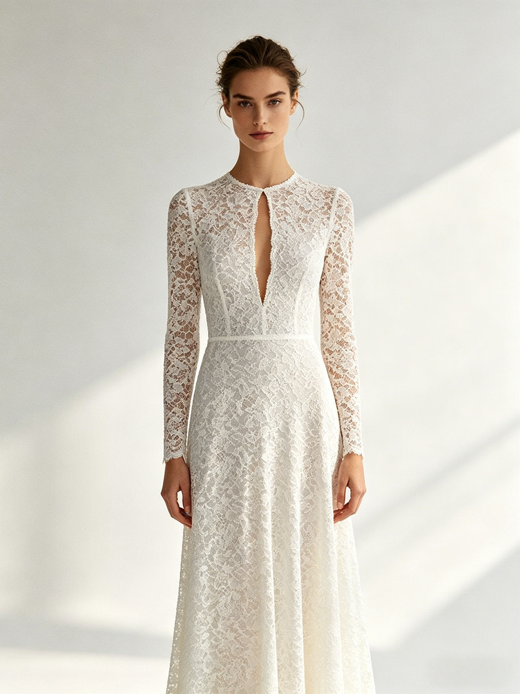 LACE KEYHOLE MAXI DRESS