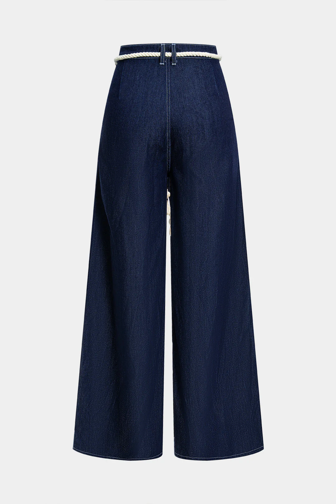 Denim Tie Front Ruched Jeans
