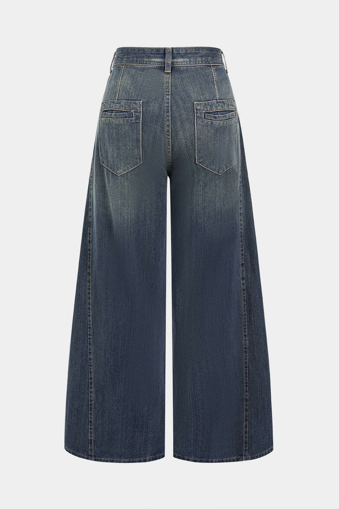 Denim Straight Wide Leg Jeans