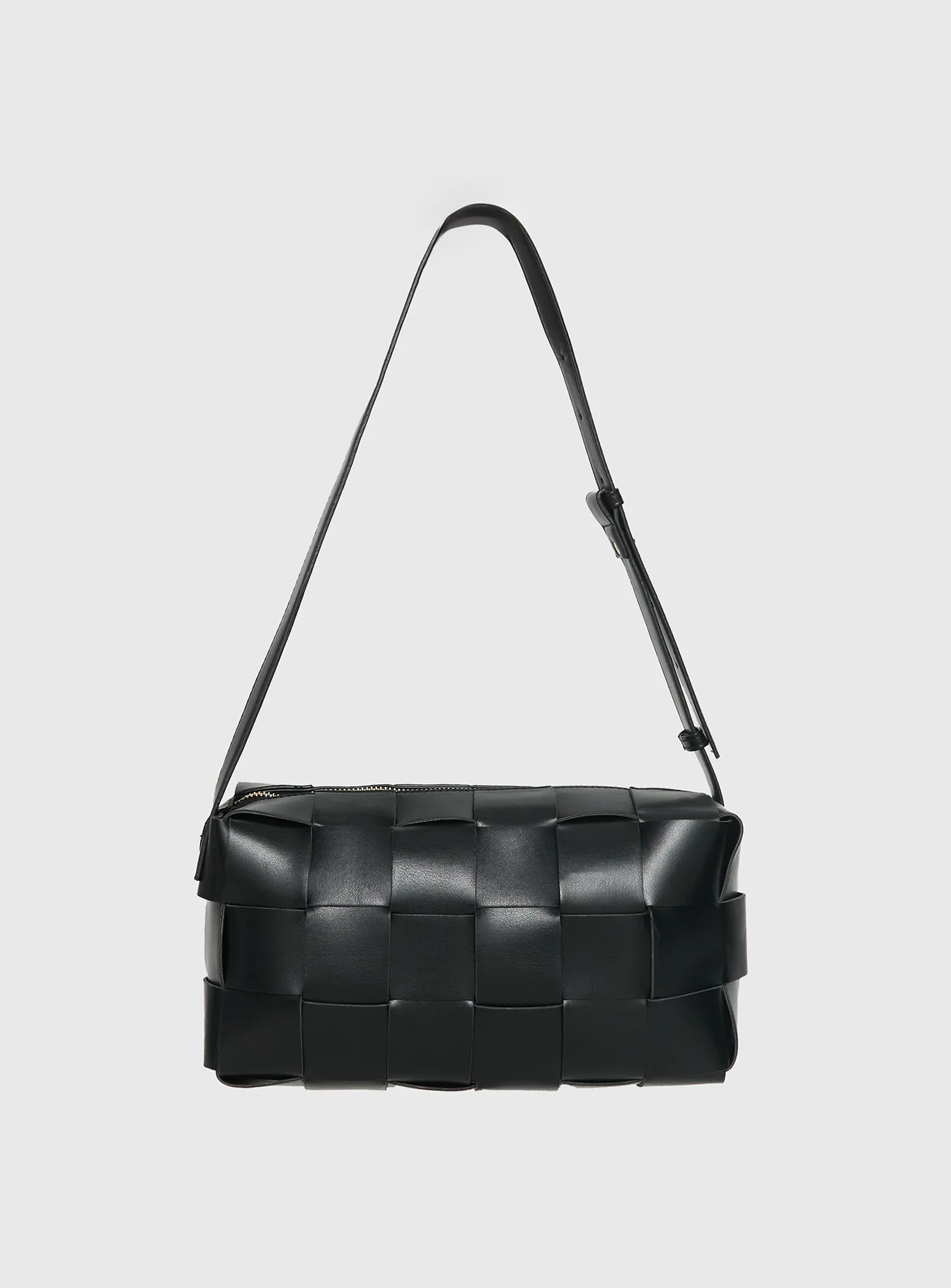 Woven Shoulder Bag Black