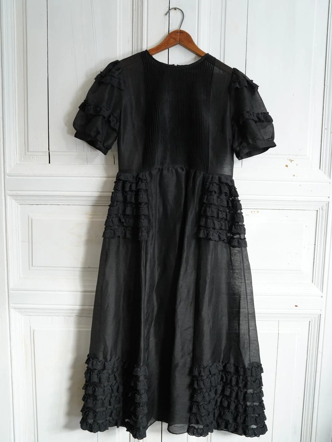 Unlogical Poem Silk-Linen Crochet Lace Maxi Dress