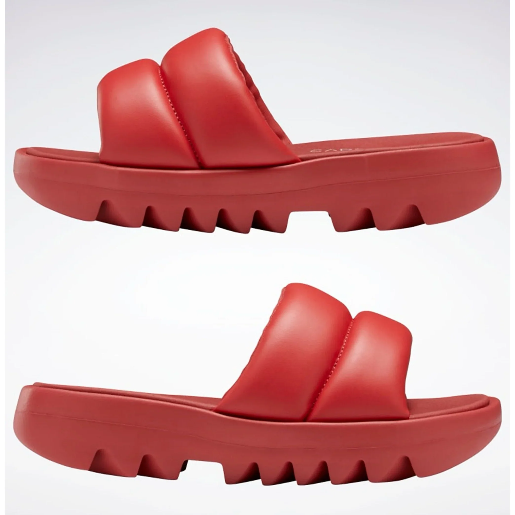 NMReebok Women's Cardi B Slides - Mars Red