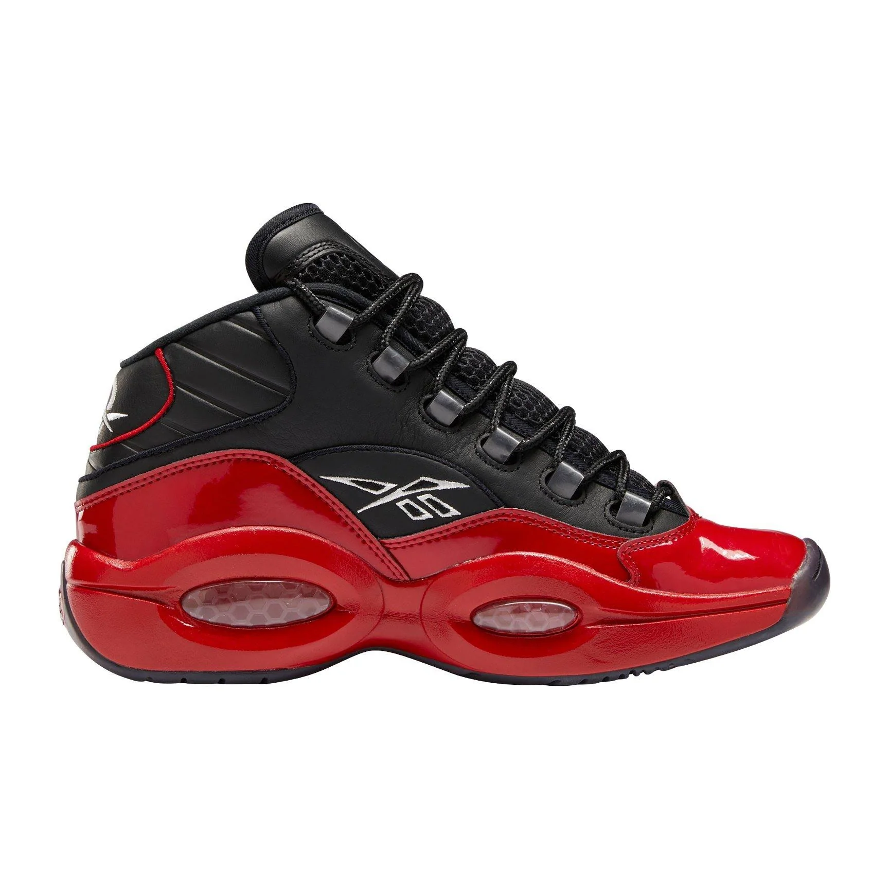 NMReebok Kid's Question Mid Street Sleigh Shoes - Black / Vector Red