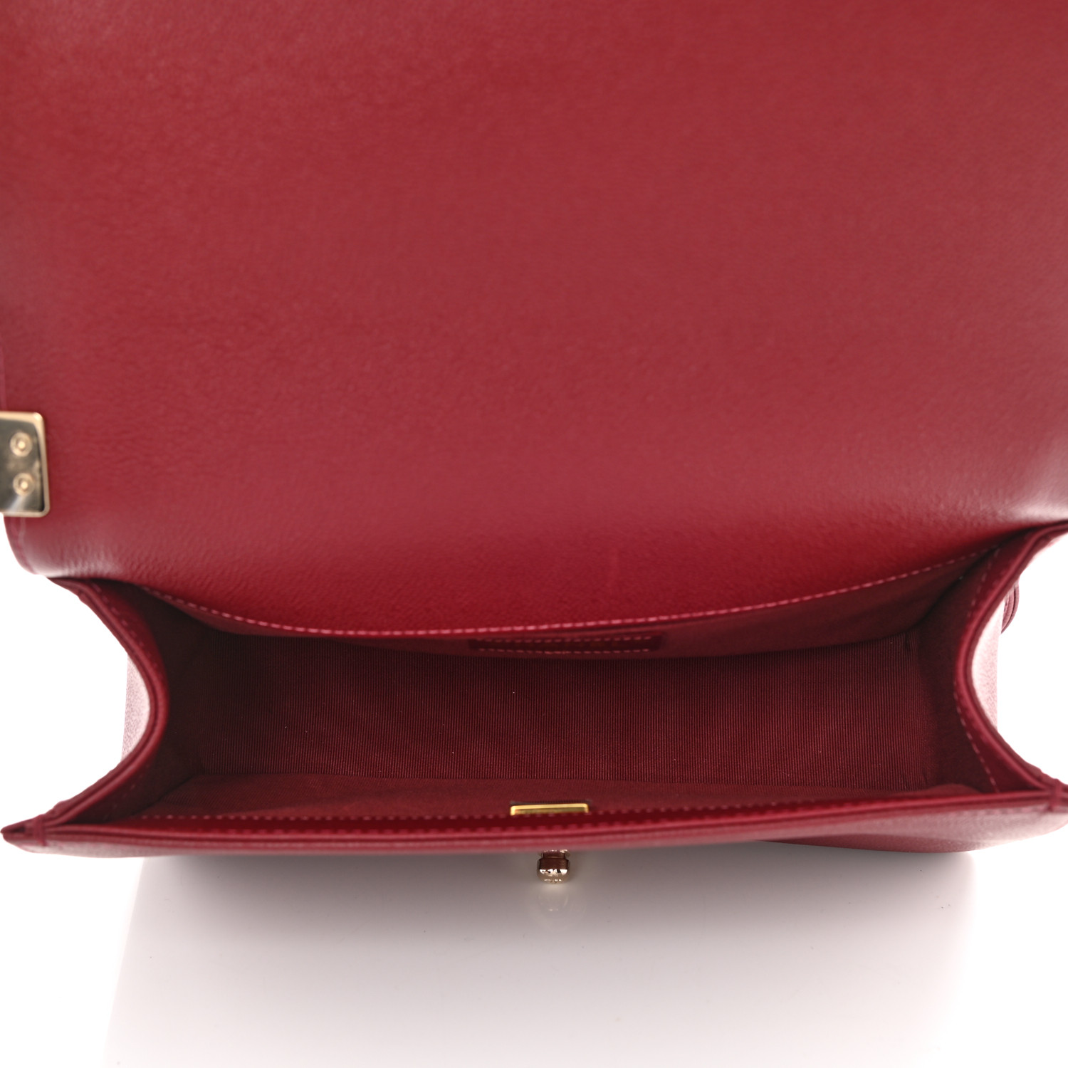 NMCaviar Quilted Medium Boy Flap Burgundy