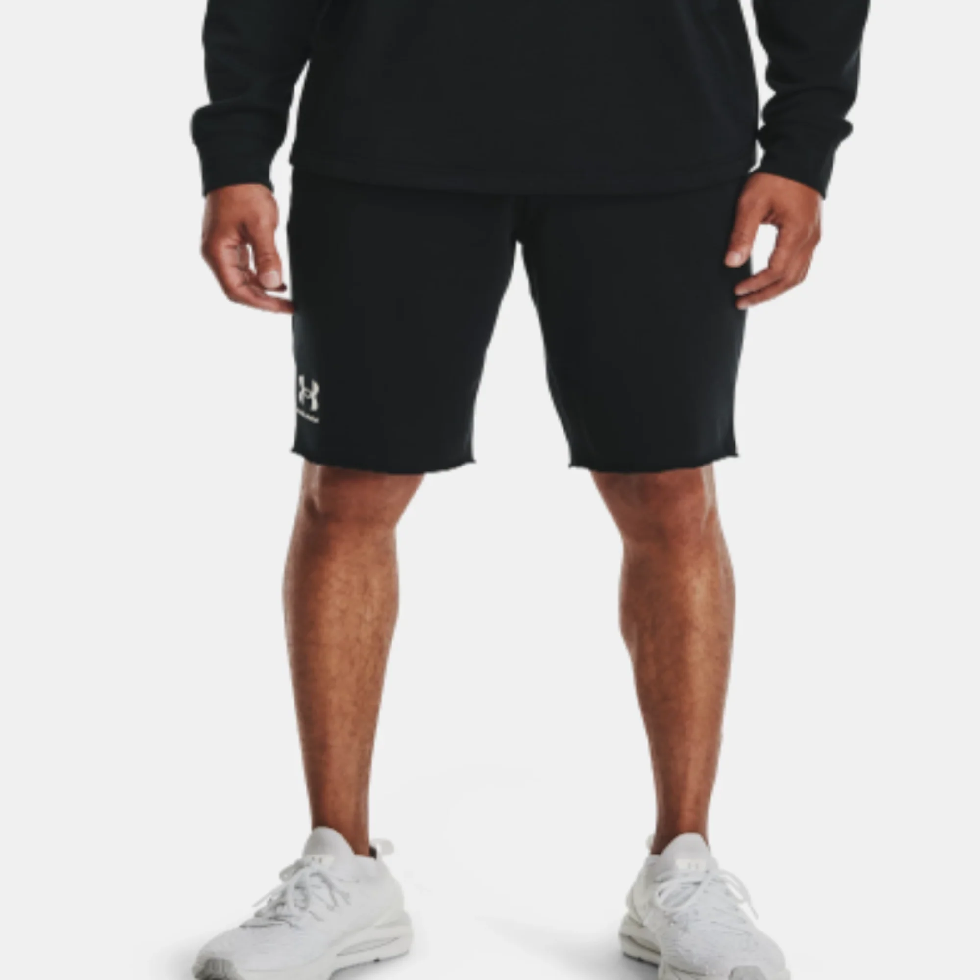 NMMen's Under Armour Rival Terry Shorts (Black /Onyx White)
