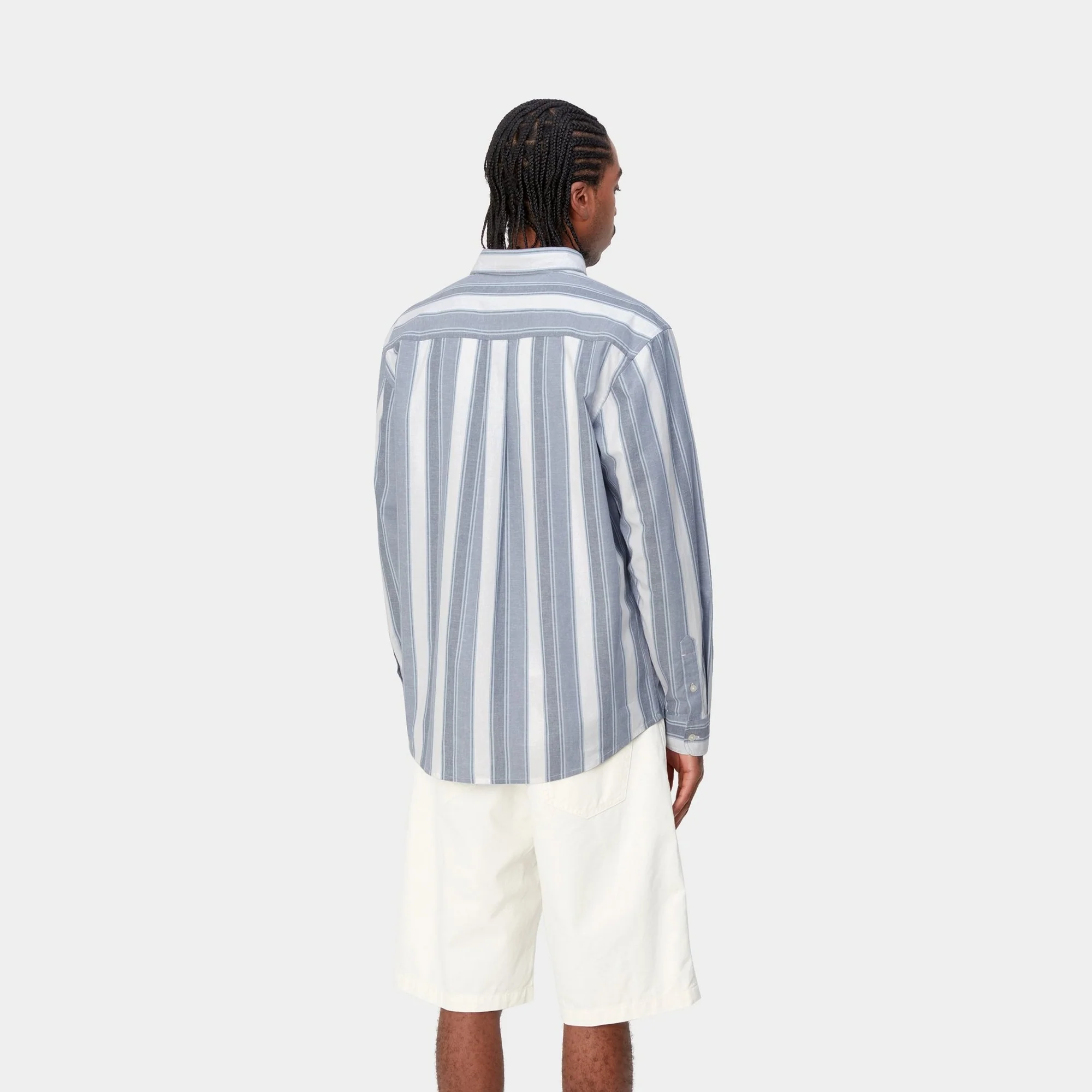 NMKendricks Stripe Shirt | Hudson Blue / Bay Blue