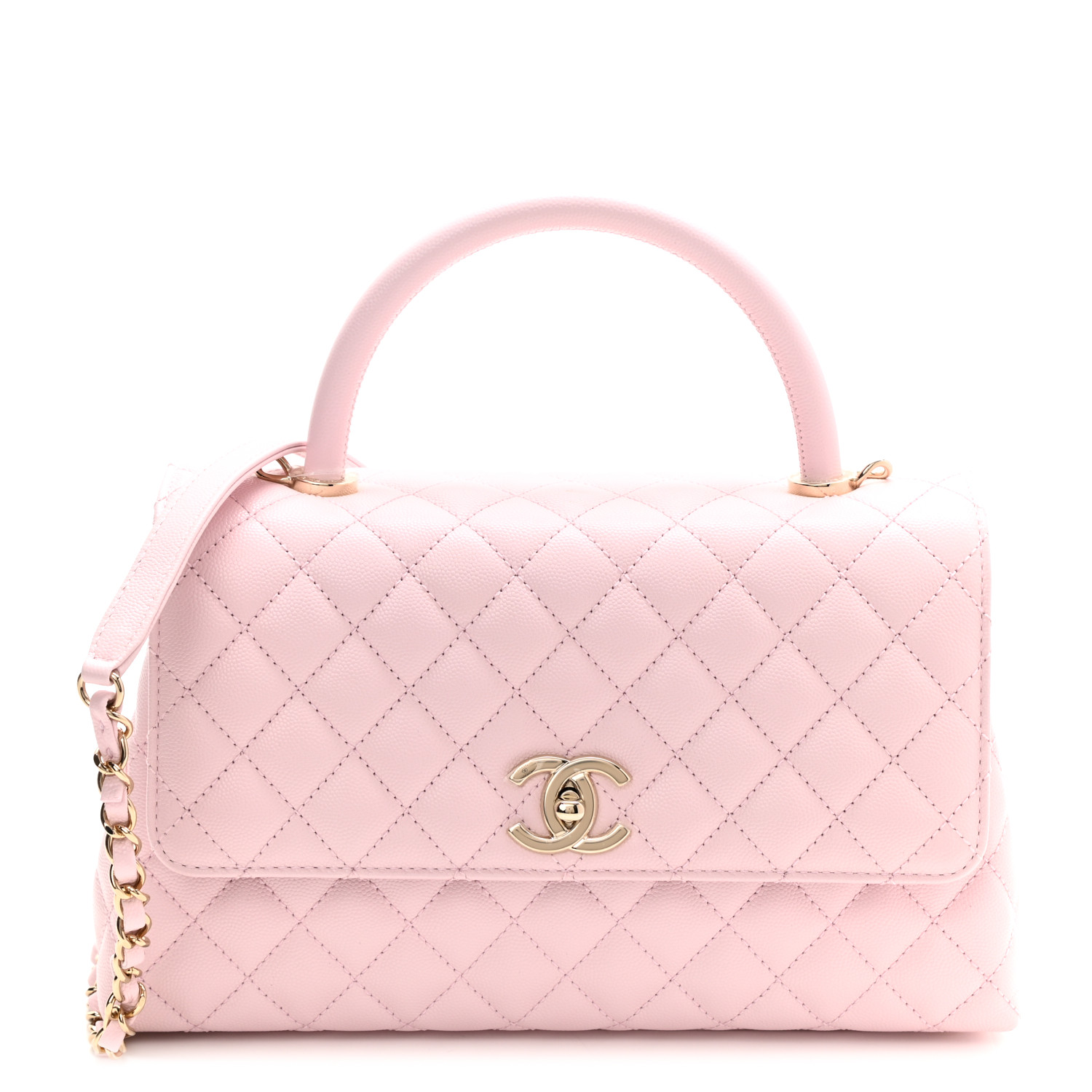 NMCaviar Quilted Small Coco Handle Flap Light Pink