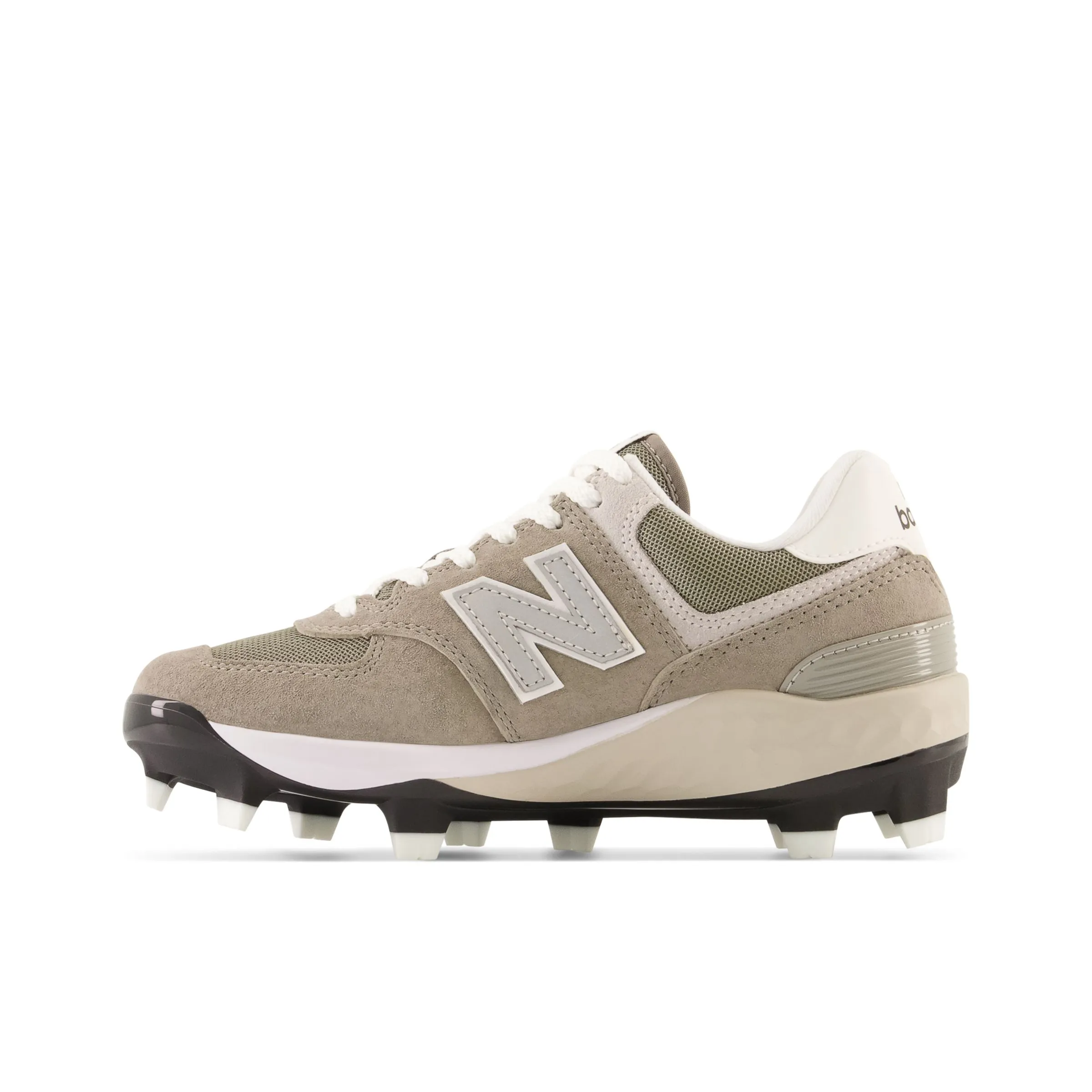 NMFresh Foam 574 Youth Molded - Cement with Shark Skin and White