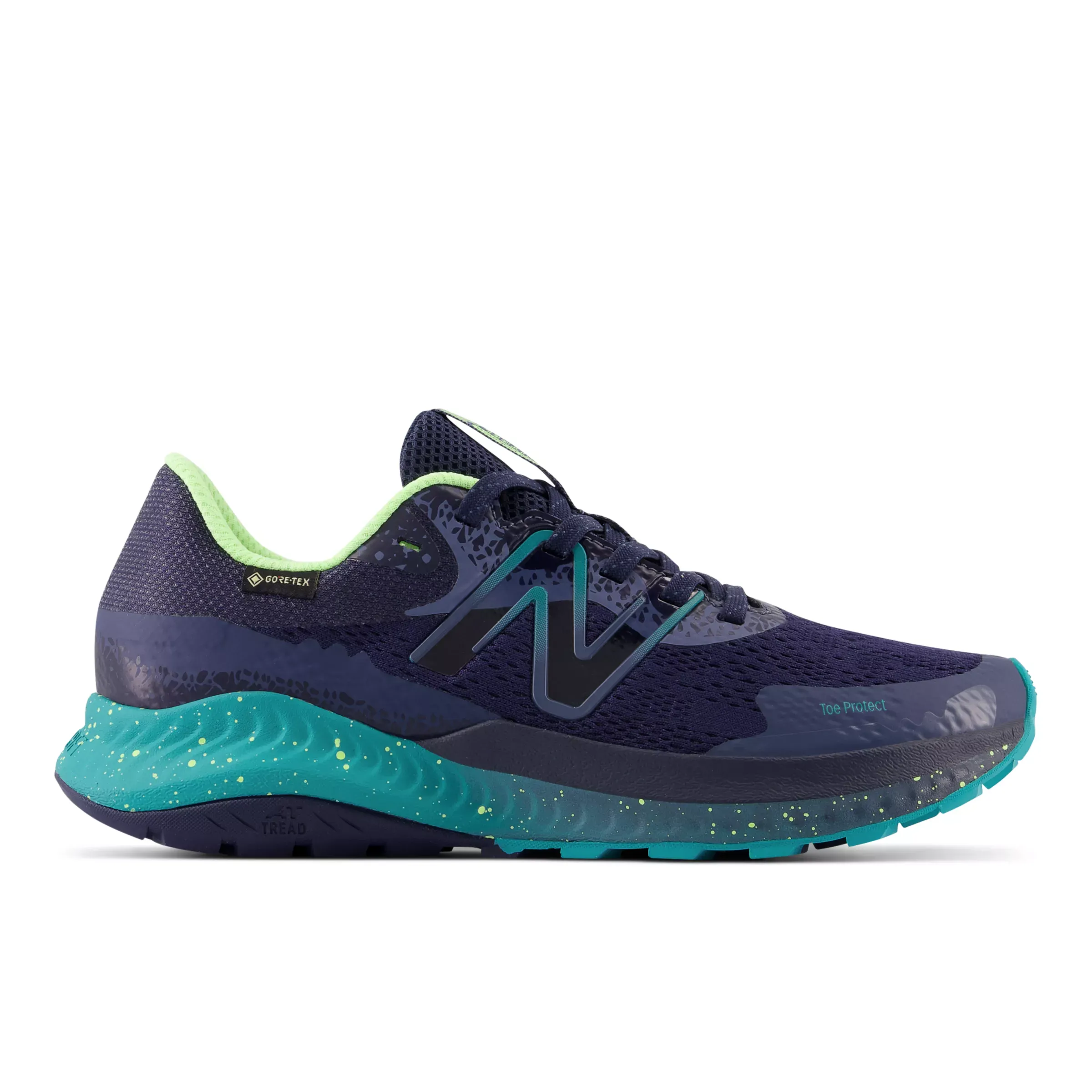 NMDynaSoft Nitrel v5 GTX - Natural Indigo with Electric Teal and Bleached Lime Glo