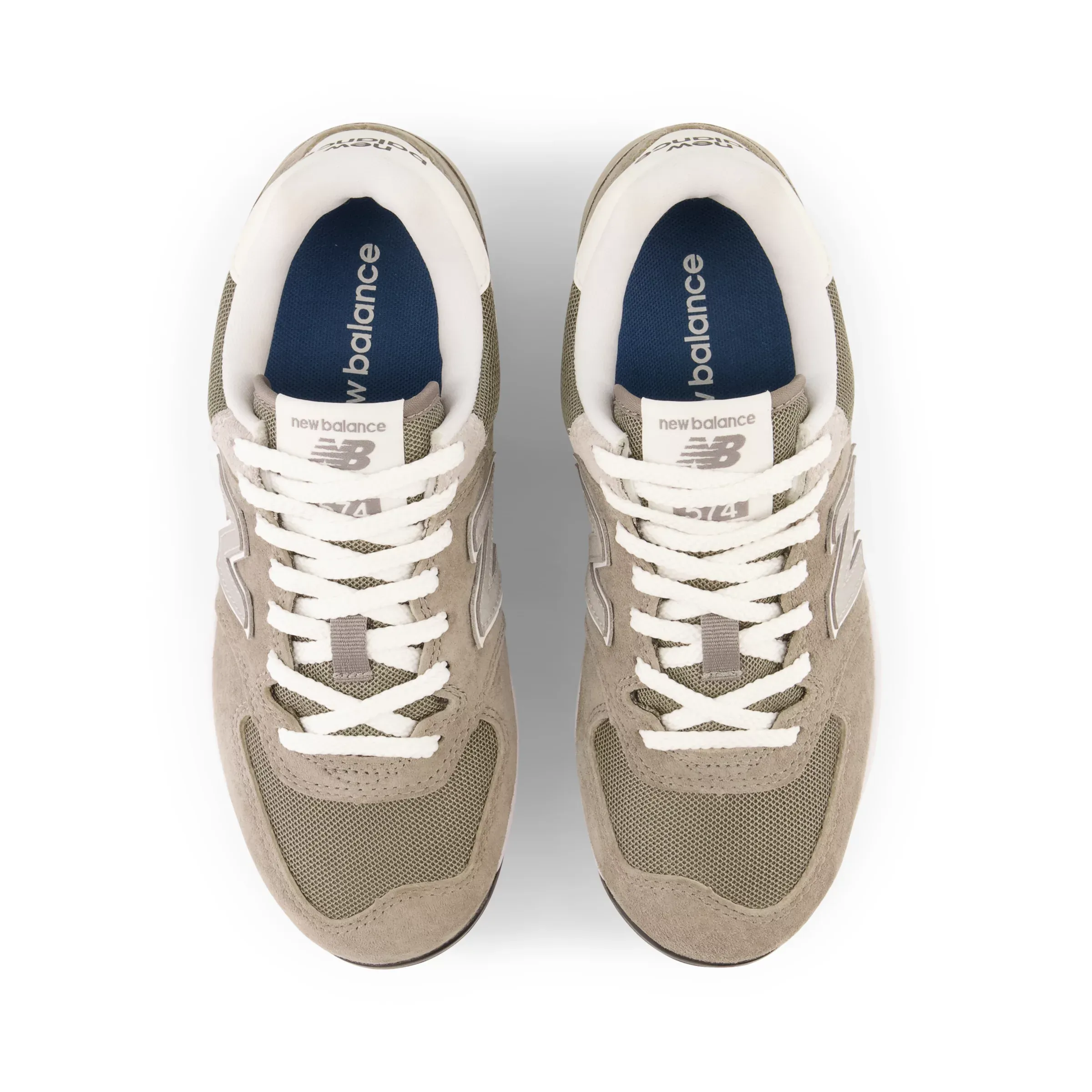 NMFresh Foam 574 Youth Molded - Cement with Shark Skin and White