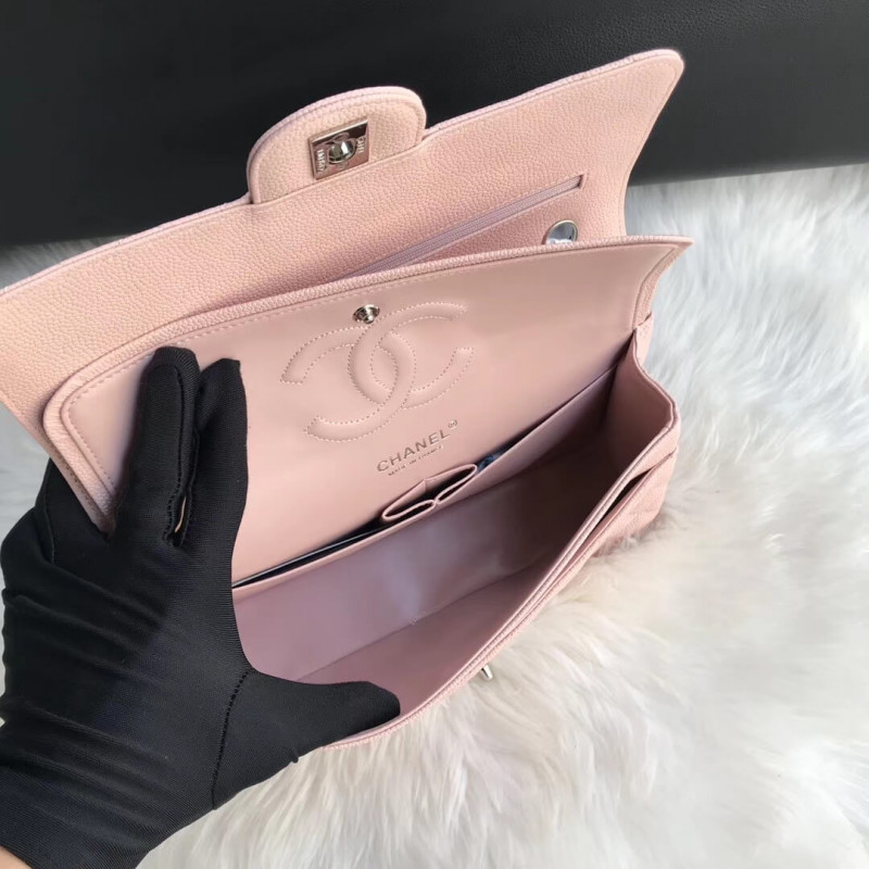 NMChanel Caviar Calfskin Classic Flap Bag-Pink