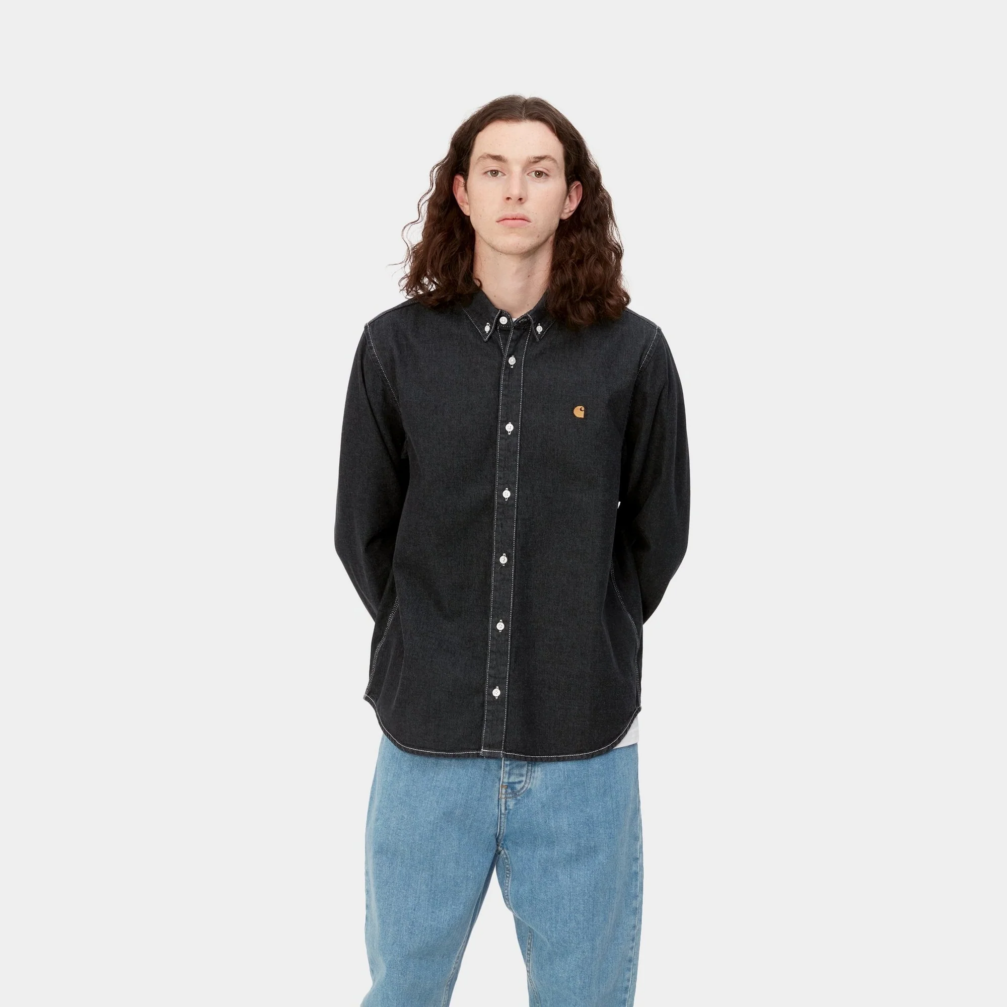 NMWeldon Shirt | Black (stone washed)