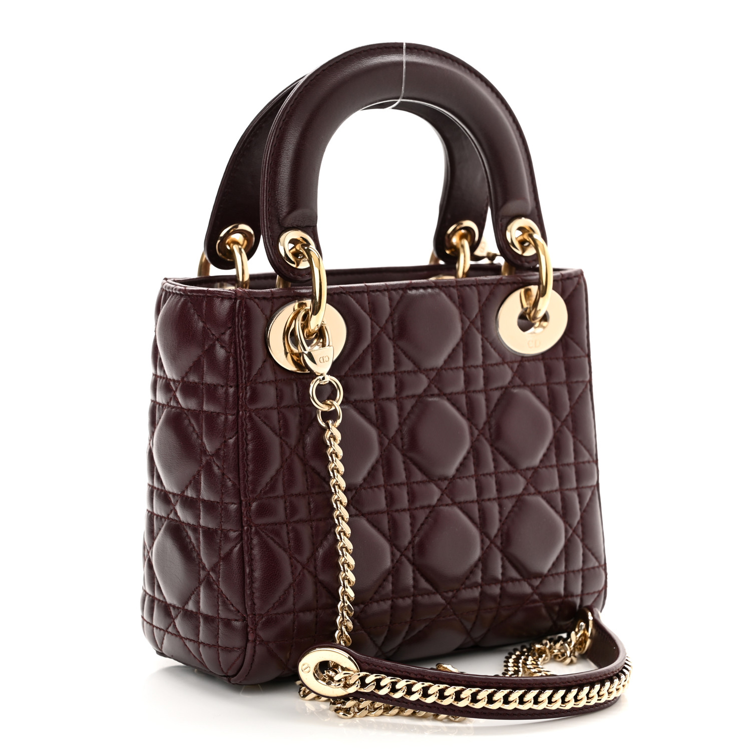 NMLambskin Cannage Mini Lady Plum