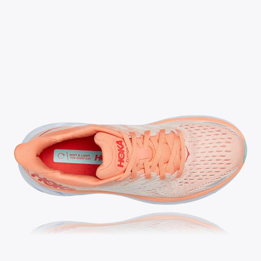 NMWomen's Clifton 8 - Cantaloupe / Silver Peony
