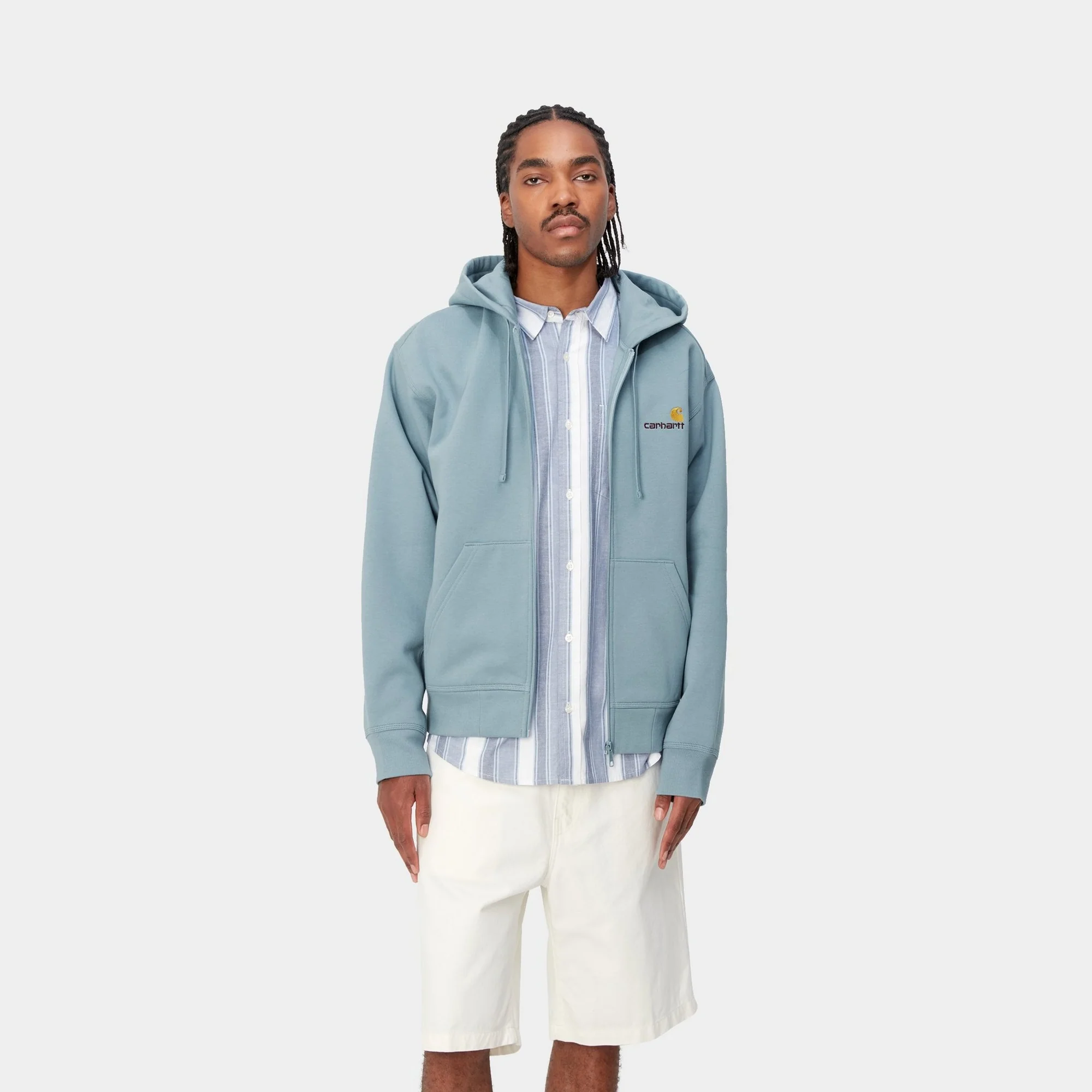 NMHooded American Script Jacket | Frosted Blue