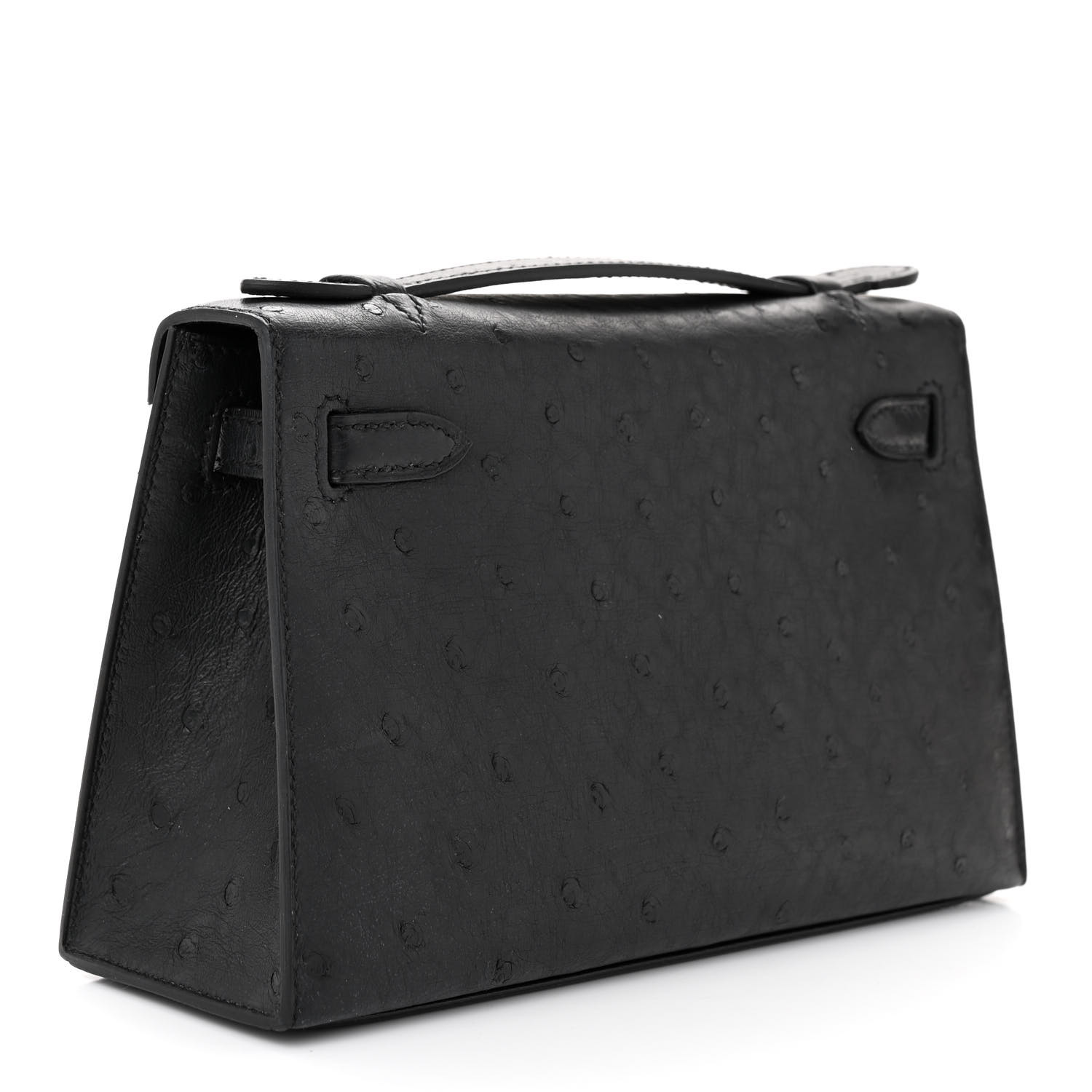 NMOstrich Kelly Pochette Black