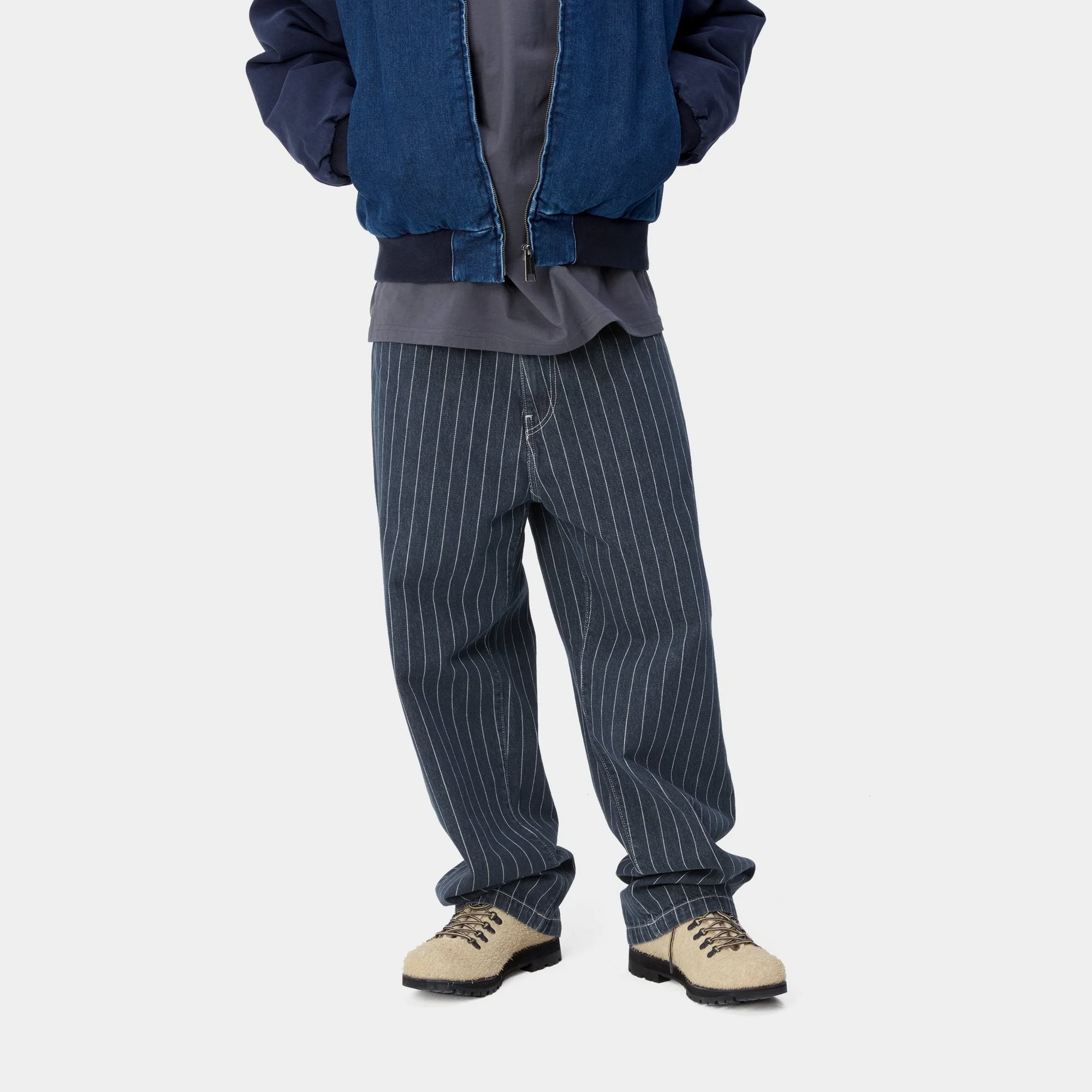 NMOrlean Stripe Pant | Blue / White (stone washed)