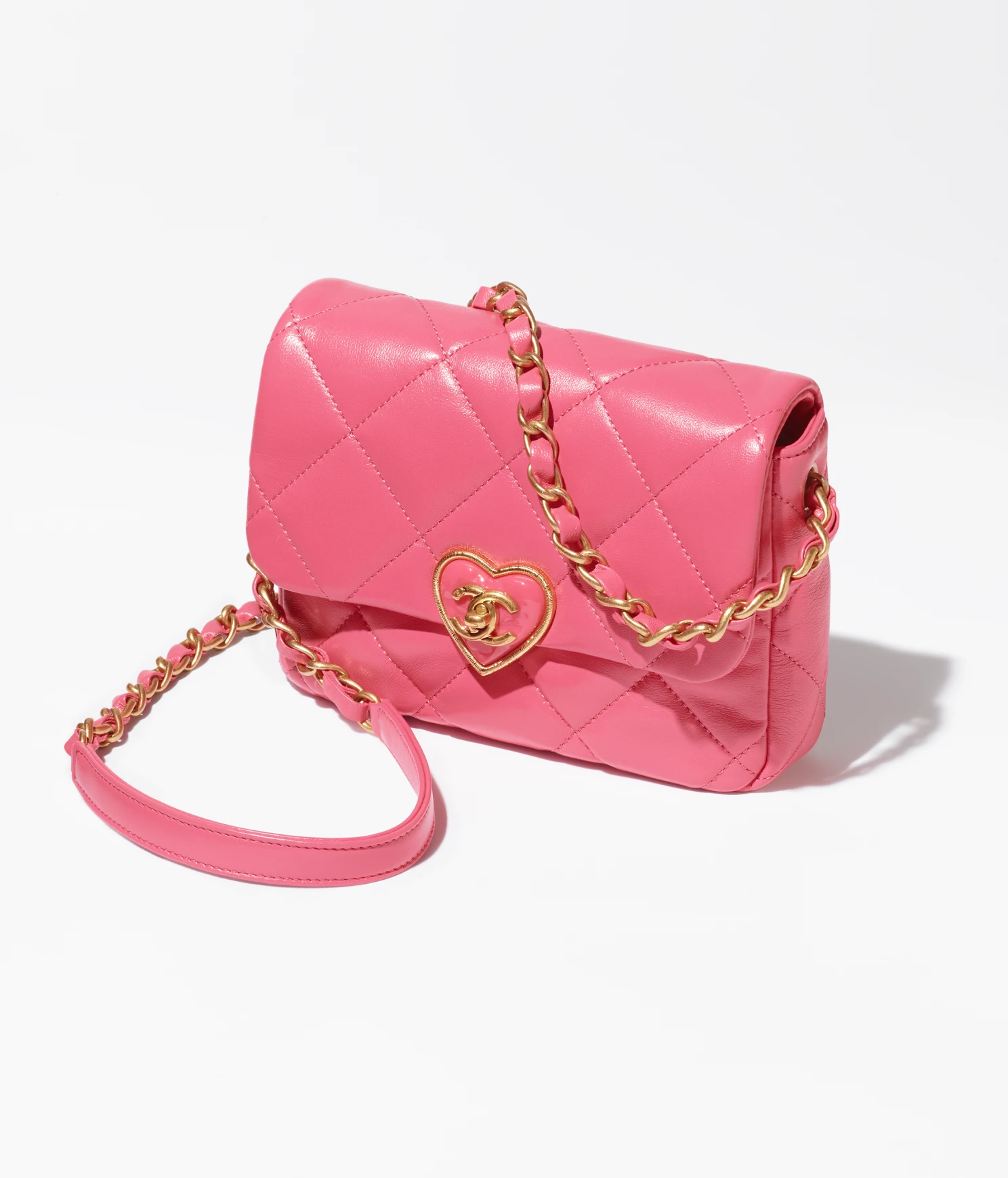 NMLambskin MINI FLAP BAG-Pink
