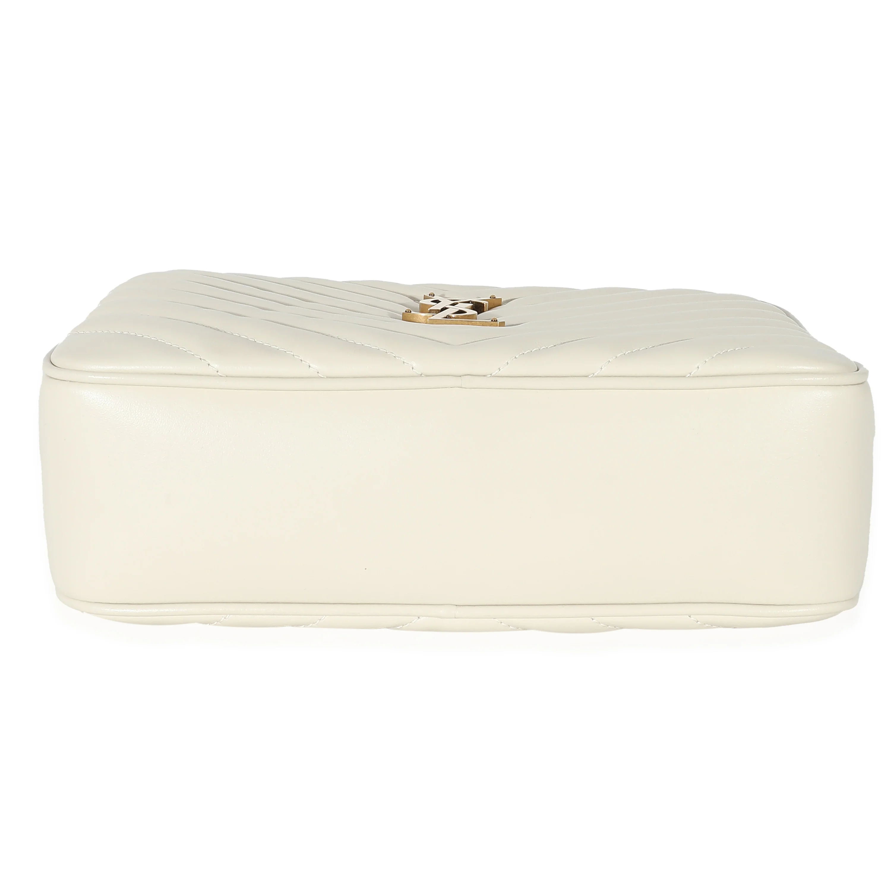 NMSaint Laurent Crema Soft Chevron Quilted Leather Lou Camera Bag