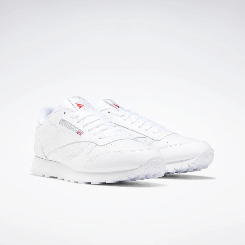 NMReebok Men's Classic Leather Shoes - White / Grey