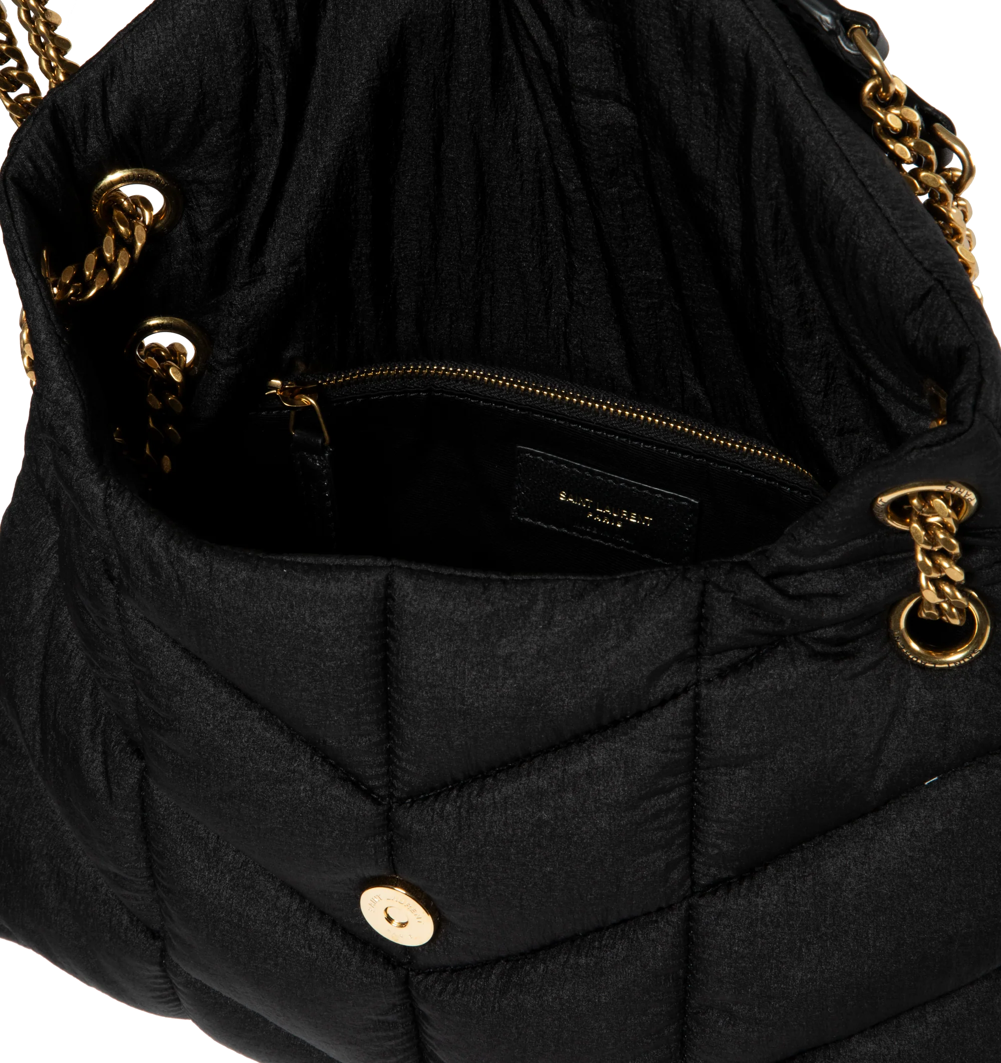 NMPUFFER SMALL NYLON AND LEATHER BAG