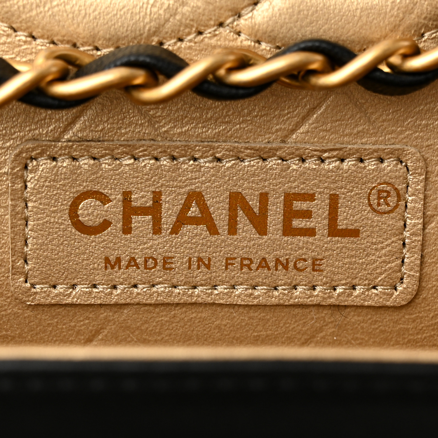 NMLambskin Quilted Medium Rue Cambon Charms Double Flap Black