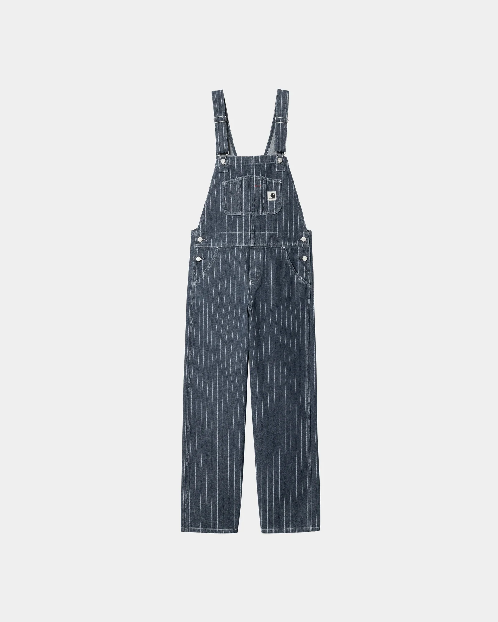 NMWomen’s Orlean Stripe Bib Overall Straight | Blue / White (stone washed)