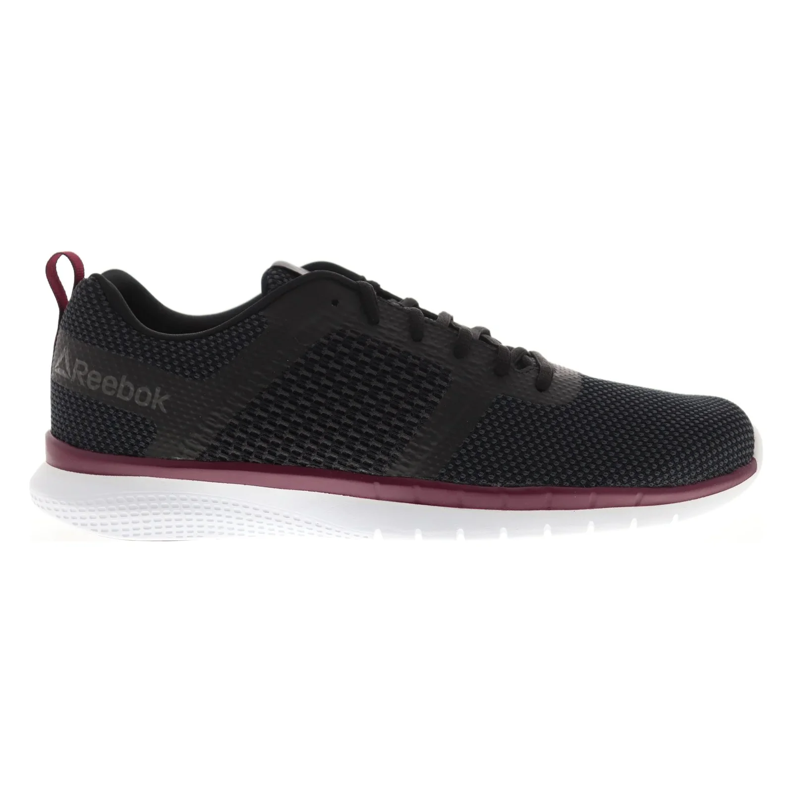 NMReebok Men's PT Prime Runner FC Shoes - Black / Coal Grey / Wine / White