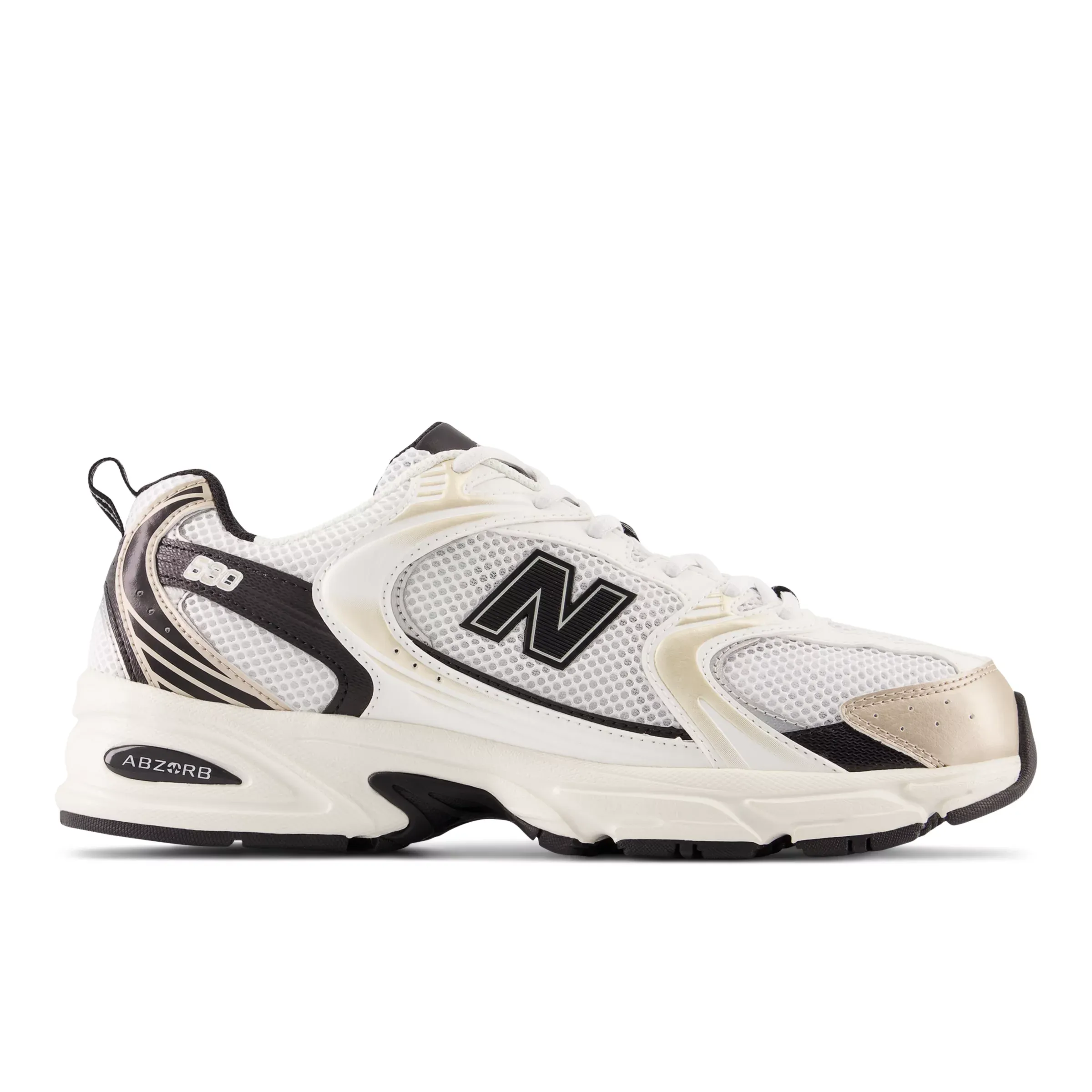 NM530 - White with Light Gold Metallic and Black