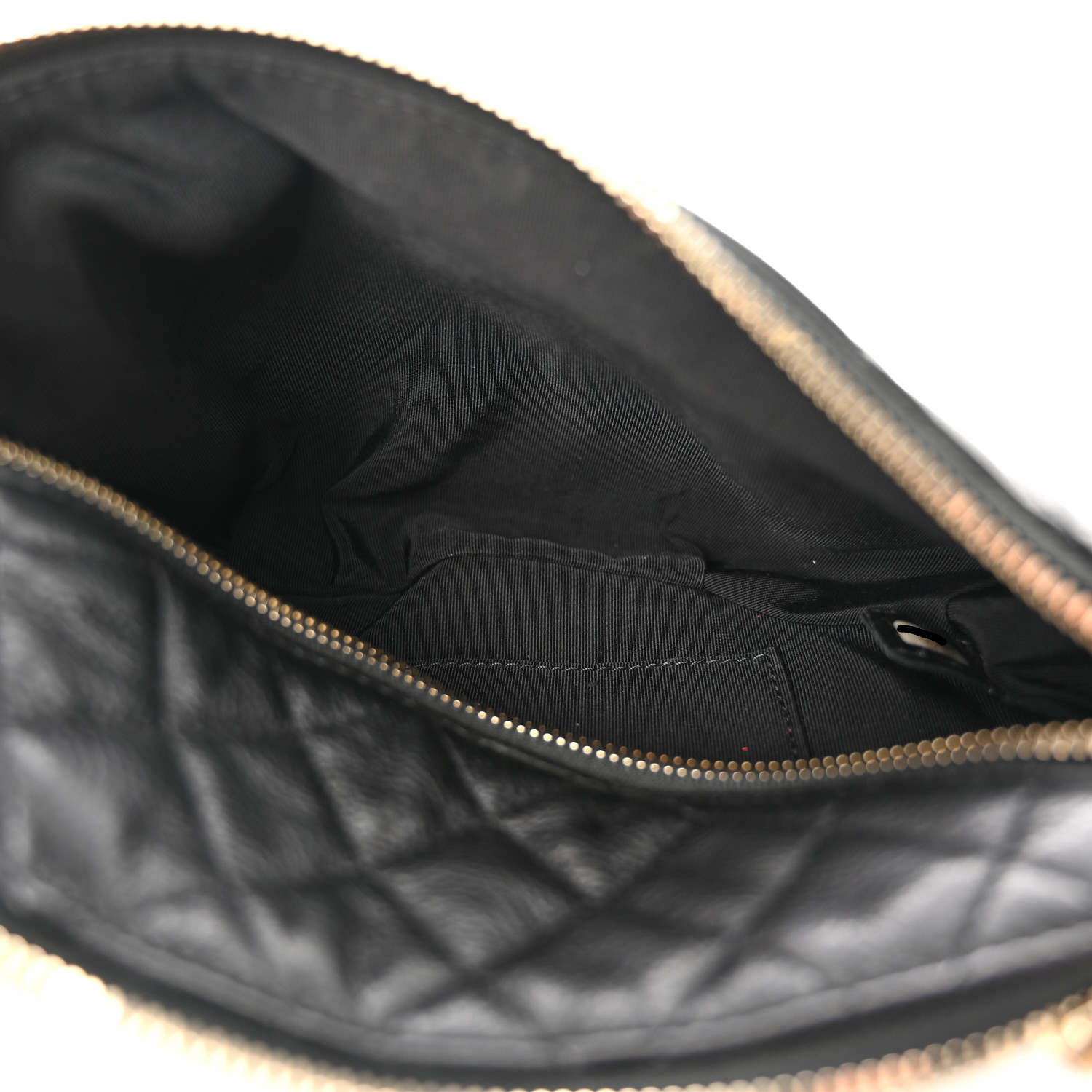 NMCalfskin Quilted Banane Waist Bag Fanny Pack Black