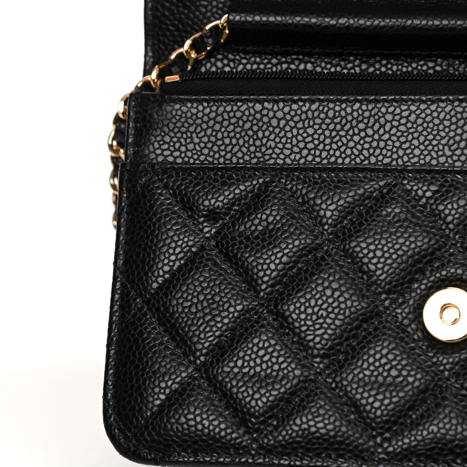 NMCaviar Quilted Wallet On Chain WOC Black