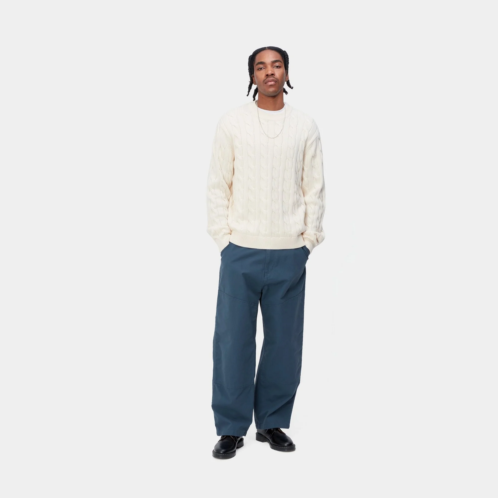 NMWide Panel Double Front Pant | Naval