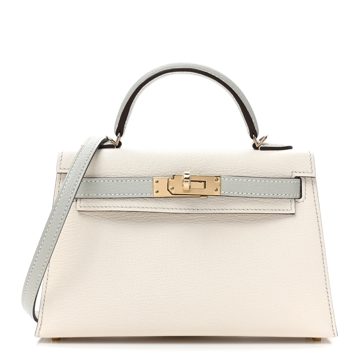 NMChevre Mysore Horseshoe Kelly Sellier 20 Nata Gris Perle