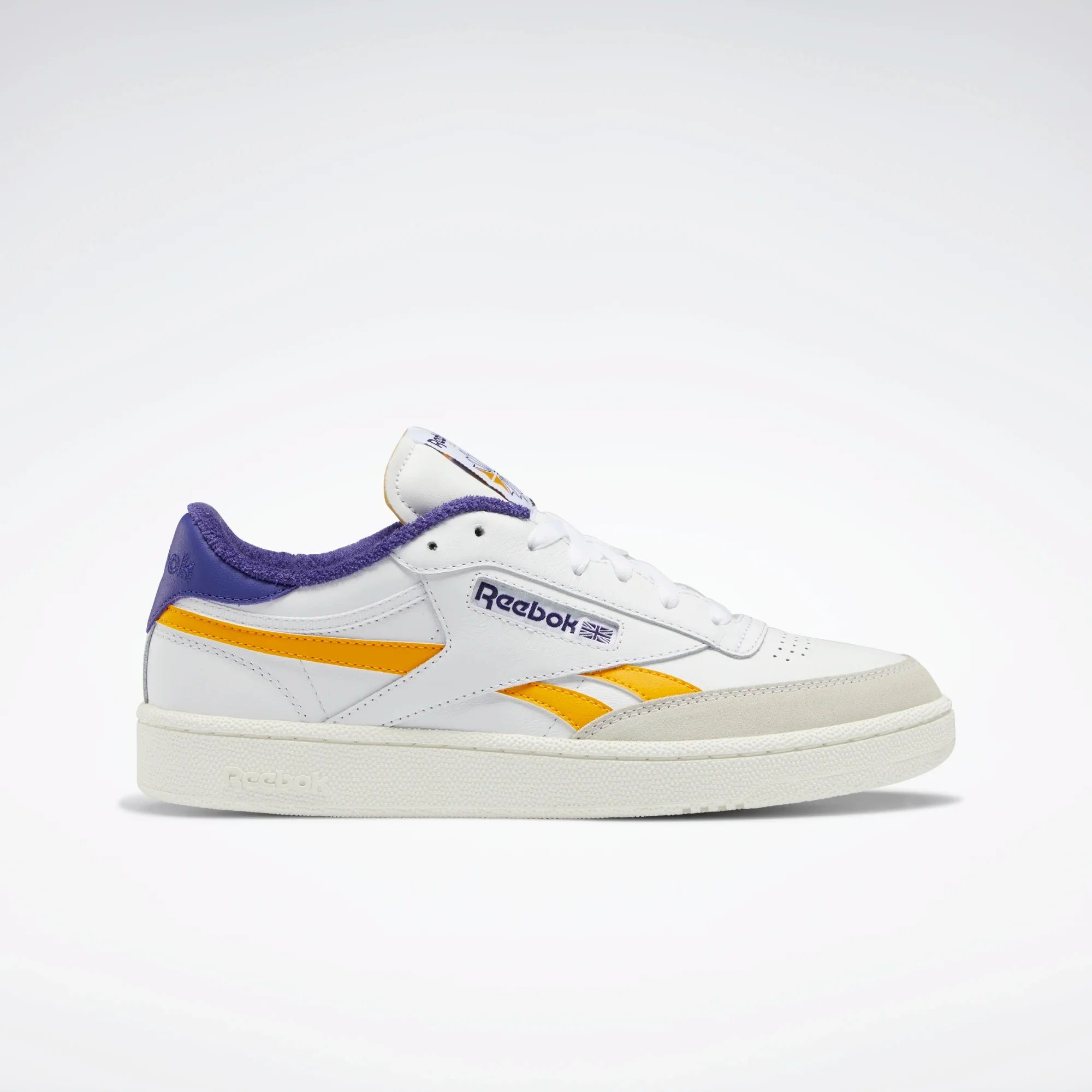 NMReebok Men's Club C Revenge Shoes - Cloud White / Collegiate Gold / Bold Purple