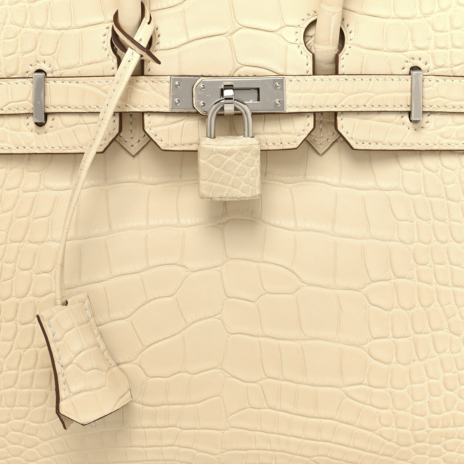 NMMatte Alligator Birkin 25 Vanille