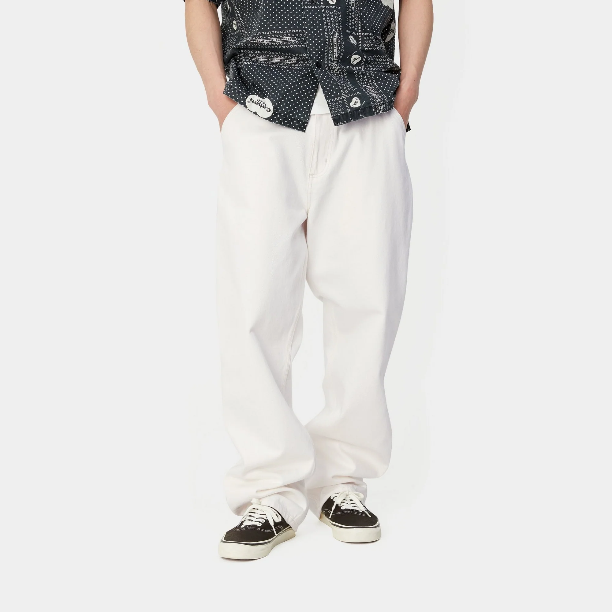 NMSingle Knee Pant - Denim | White (rinsed)