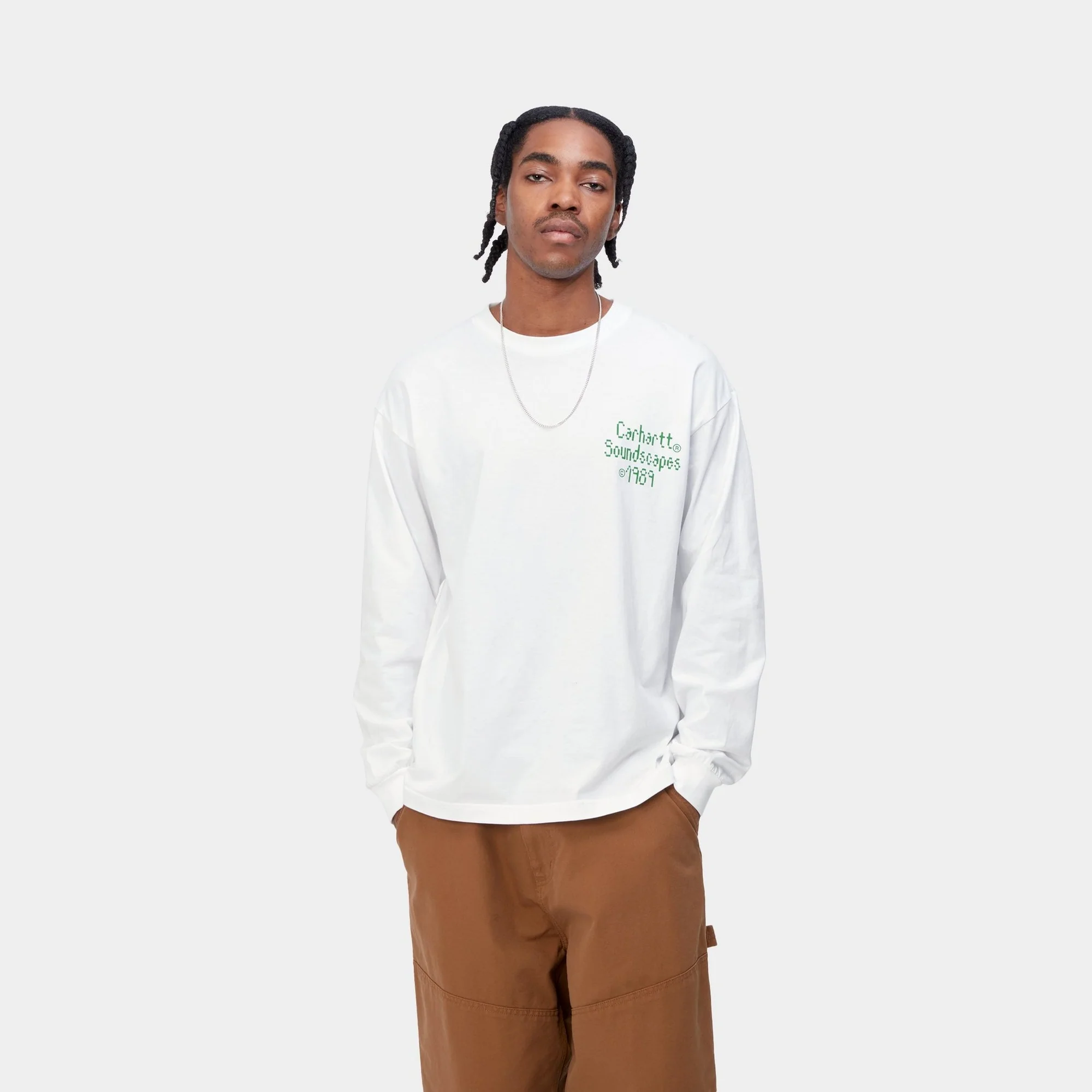 NMSoundface Long Sleeve T-Shirt | White