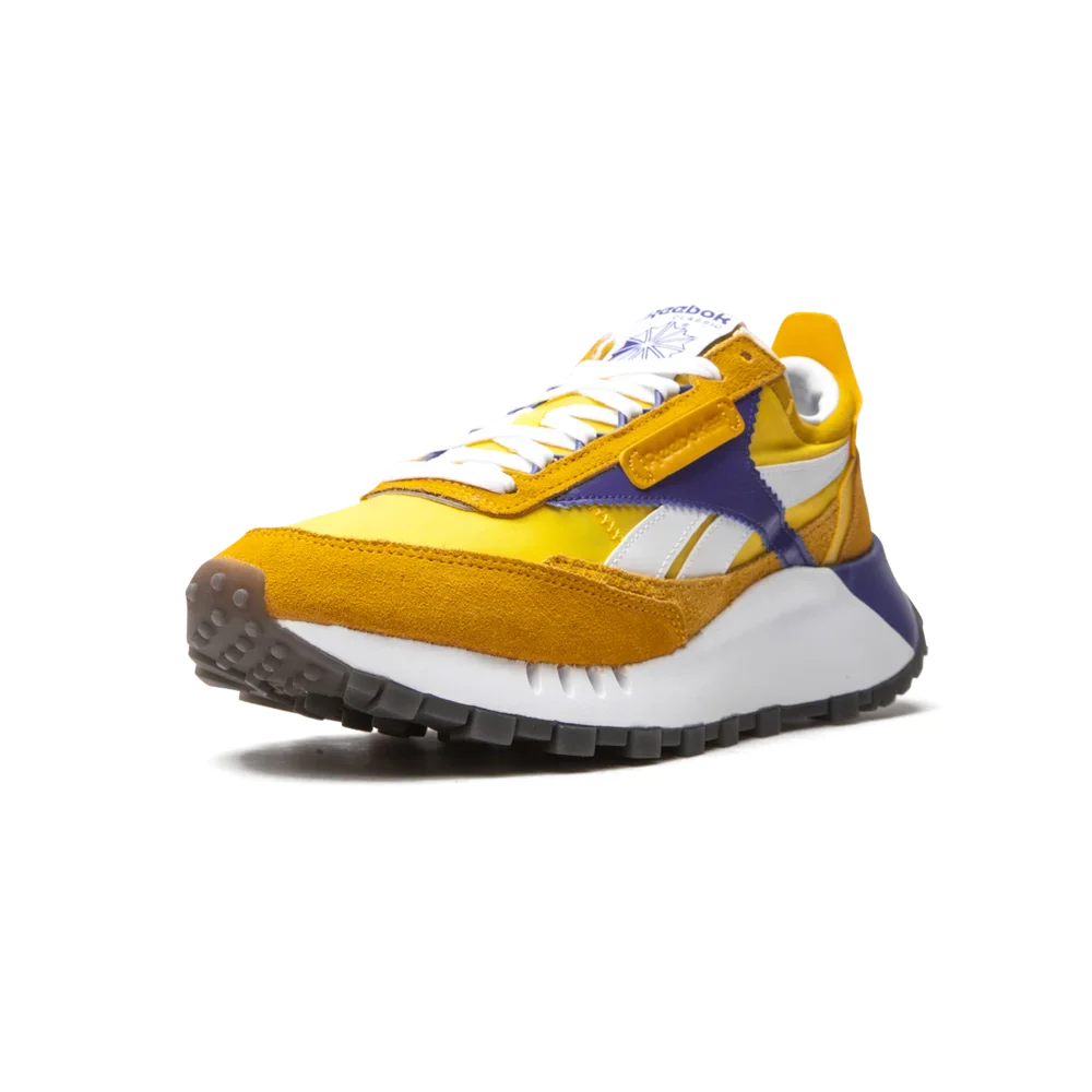 NMReebok Men's Classic Leather Legacy Shoes - Collegiate Gold / Bright Yellow / Royal Dark Blue