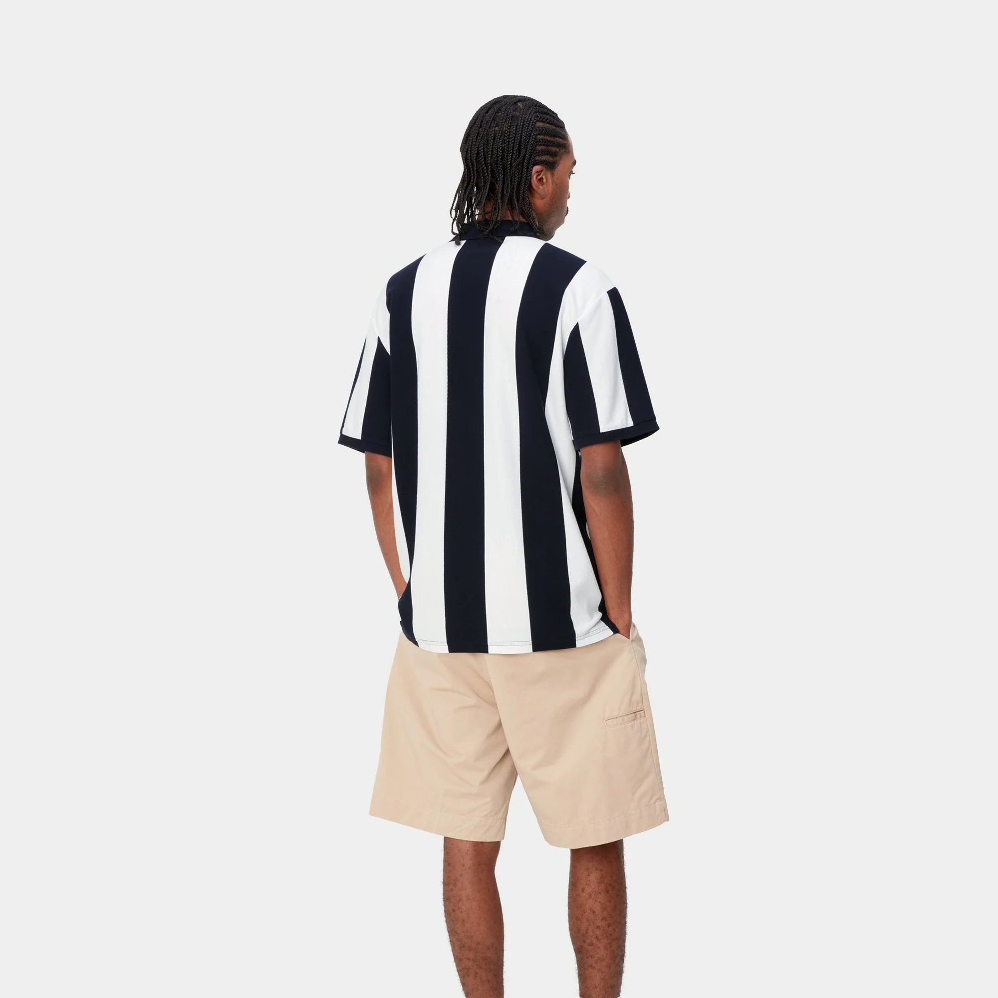 NMHinton Stripe Polo | Dark Navy